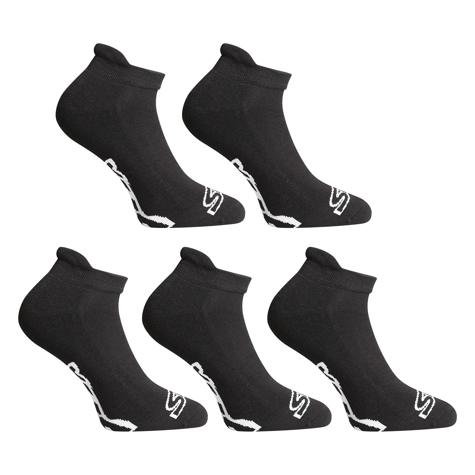 5PACK ponožky Styx nízké černé (5HN960)