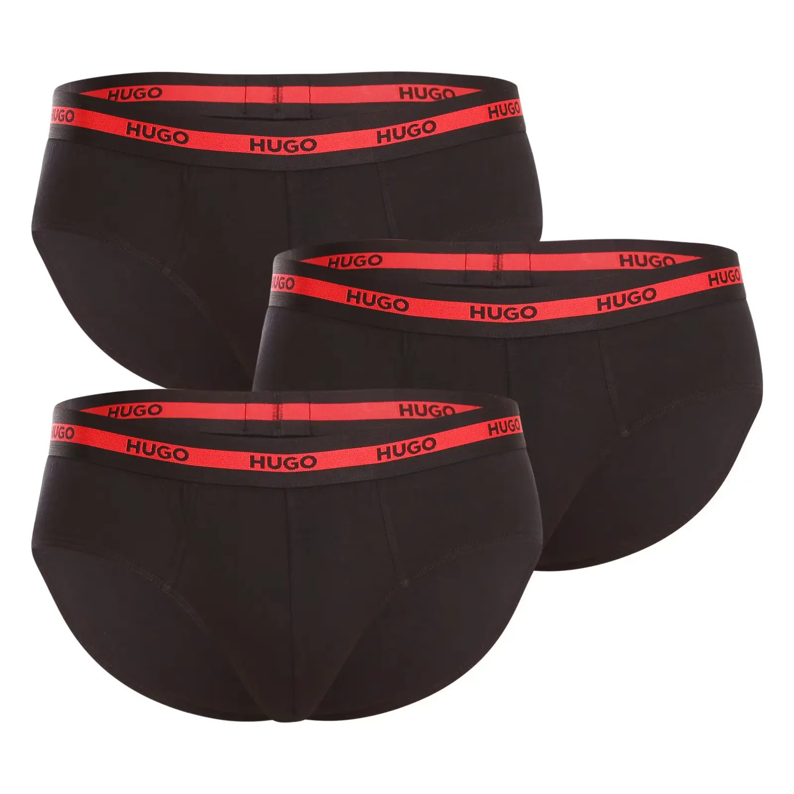 3PACK pánské slipy HUGO černé (50492378 002)