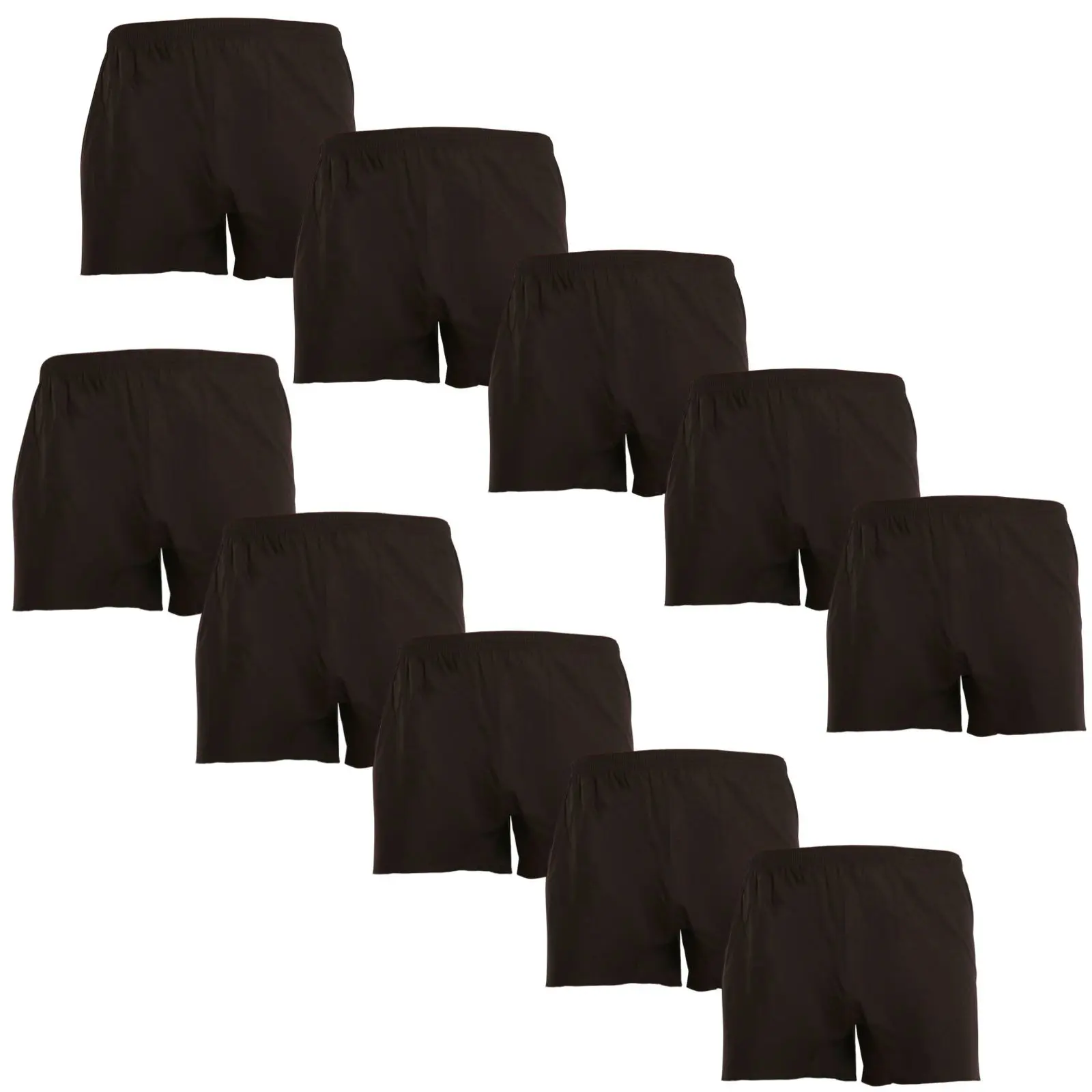 10PACK pánské trenky Nedeto černé (10NDTT001) L, trenýrky