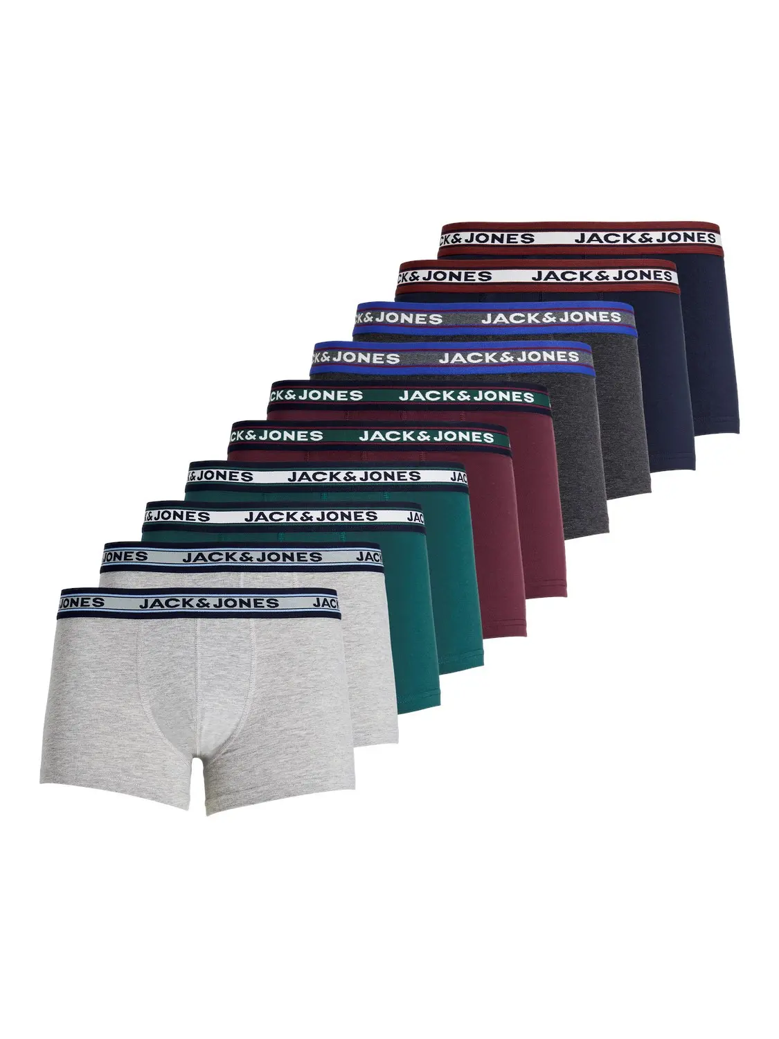 10PACK pánské boxerky Jack and Jones vícebarevné (12189937) M, trenky / trenýrky