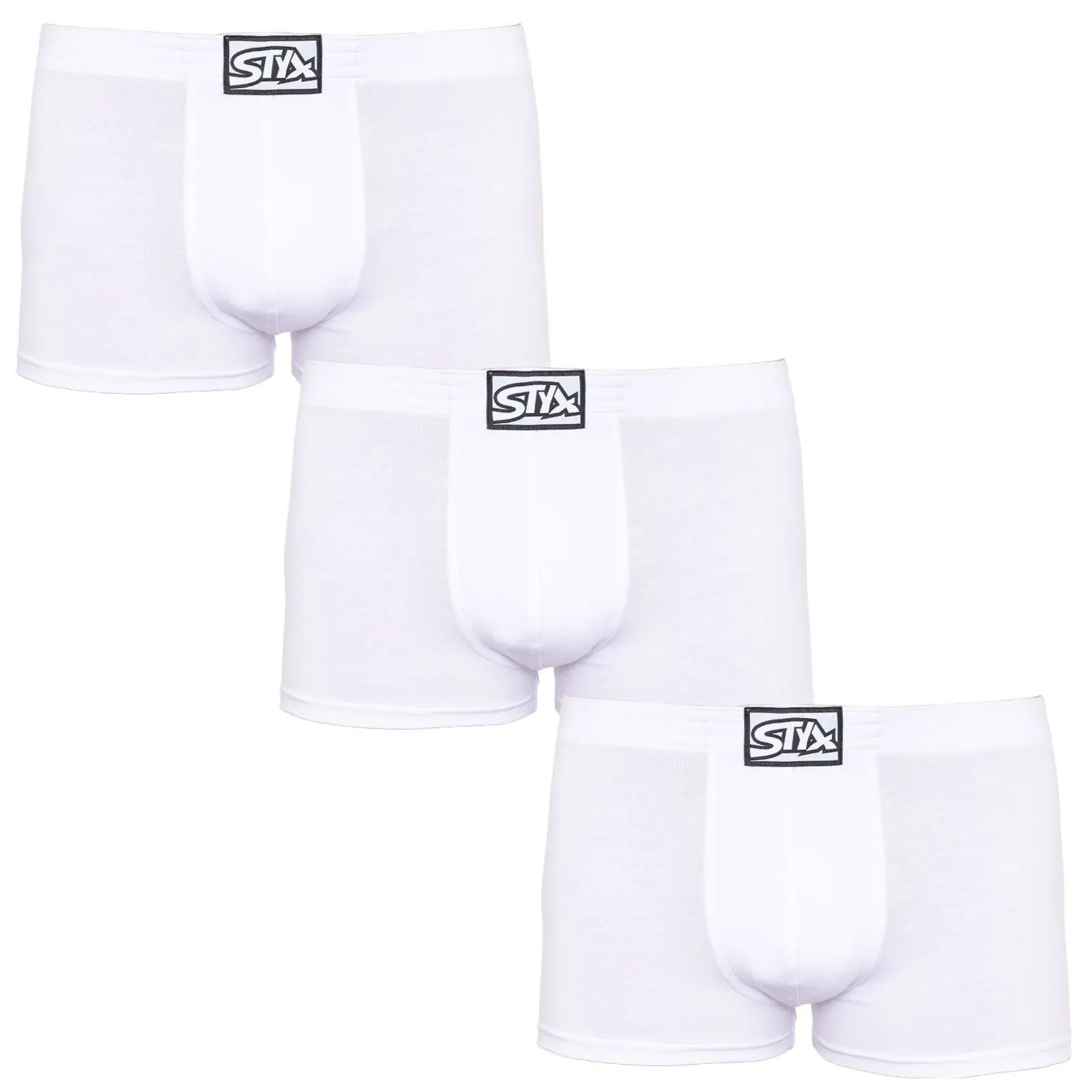 3PACK pánské boxerky Styx klasická guma bílé (3Q1061) XL, trenky / trenýrky