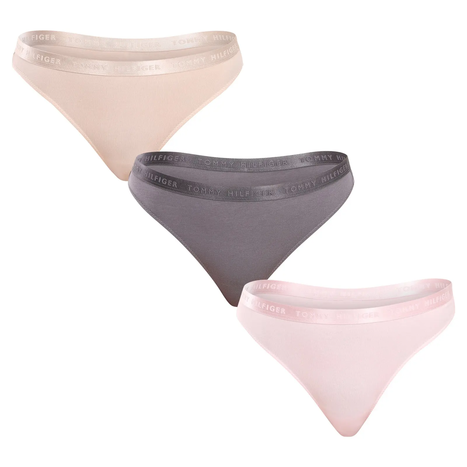 3PACK dámská tanga Tommy Hilfiger vícebarevná (UW0UW04480 0R4)