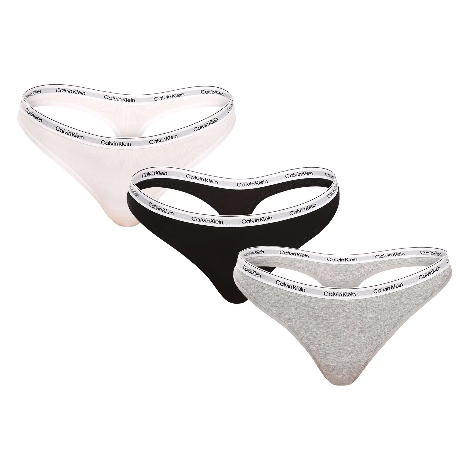 3PACK dámská tanga Calvin Klein vícebarevná (QD5209E-MPI)