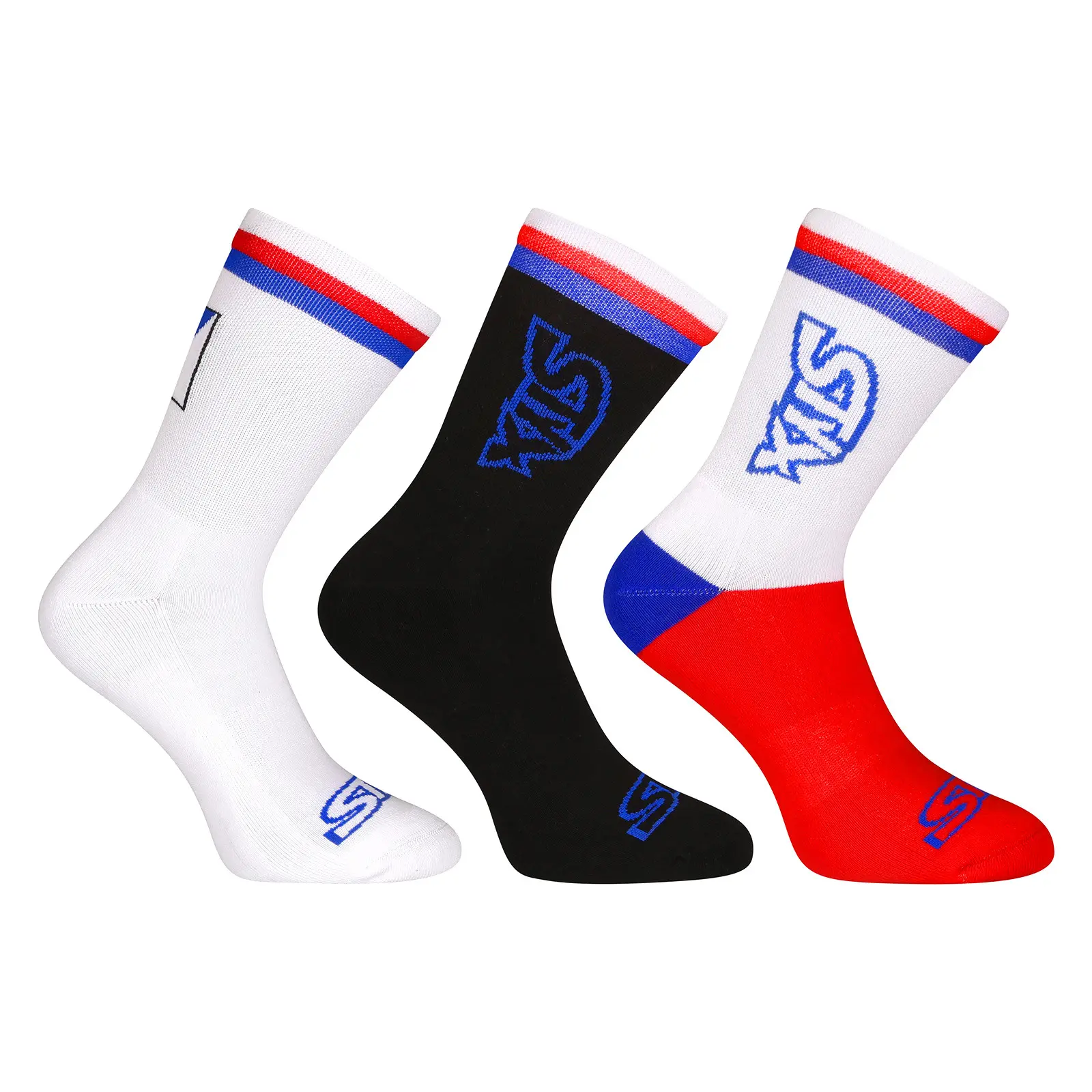 3PACK ponožky Styx vysoké vícebarevné trikolóra (3HV09014)