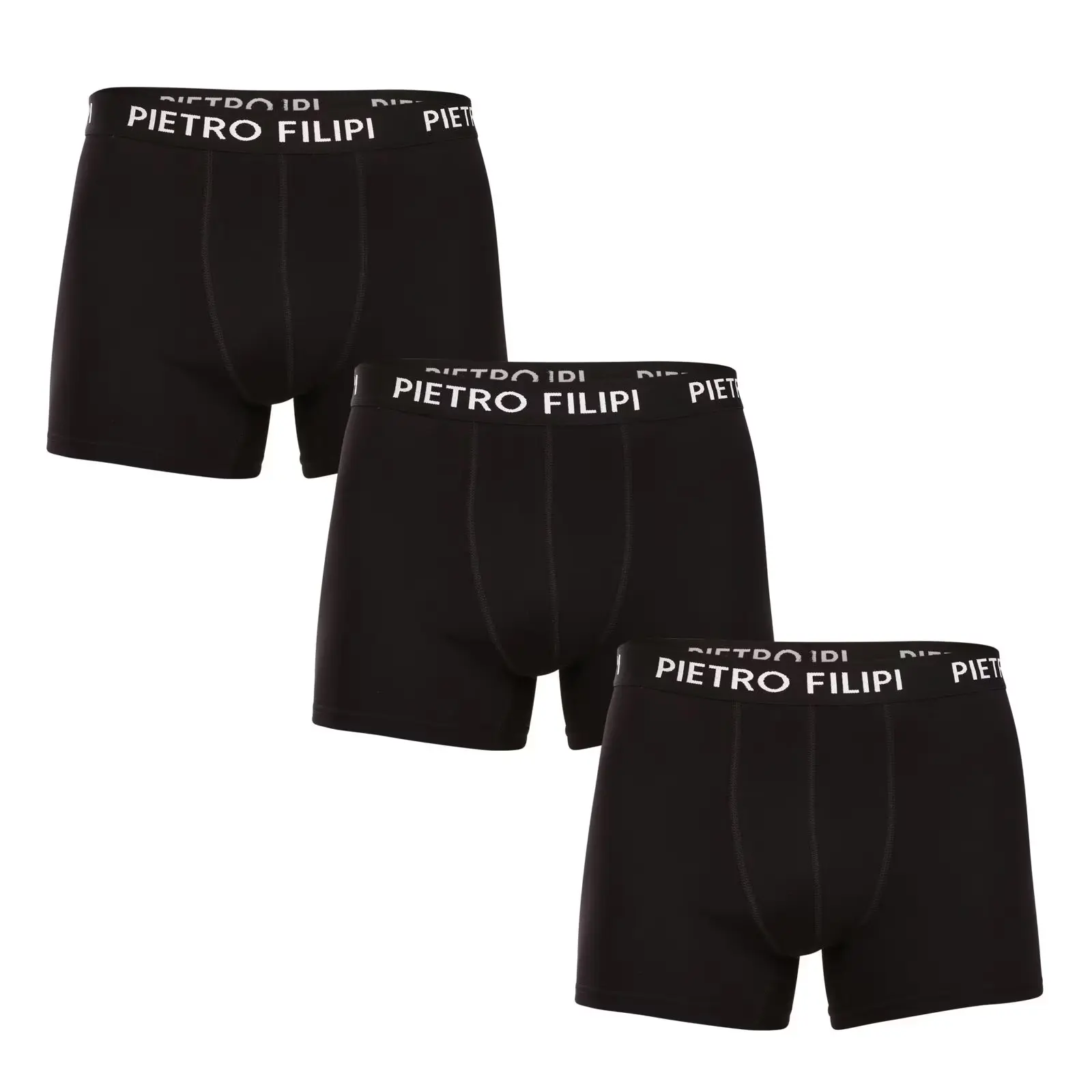 3PACK pánské boxerky Pietro Filipi černé (3BCL002)