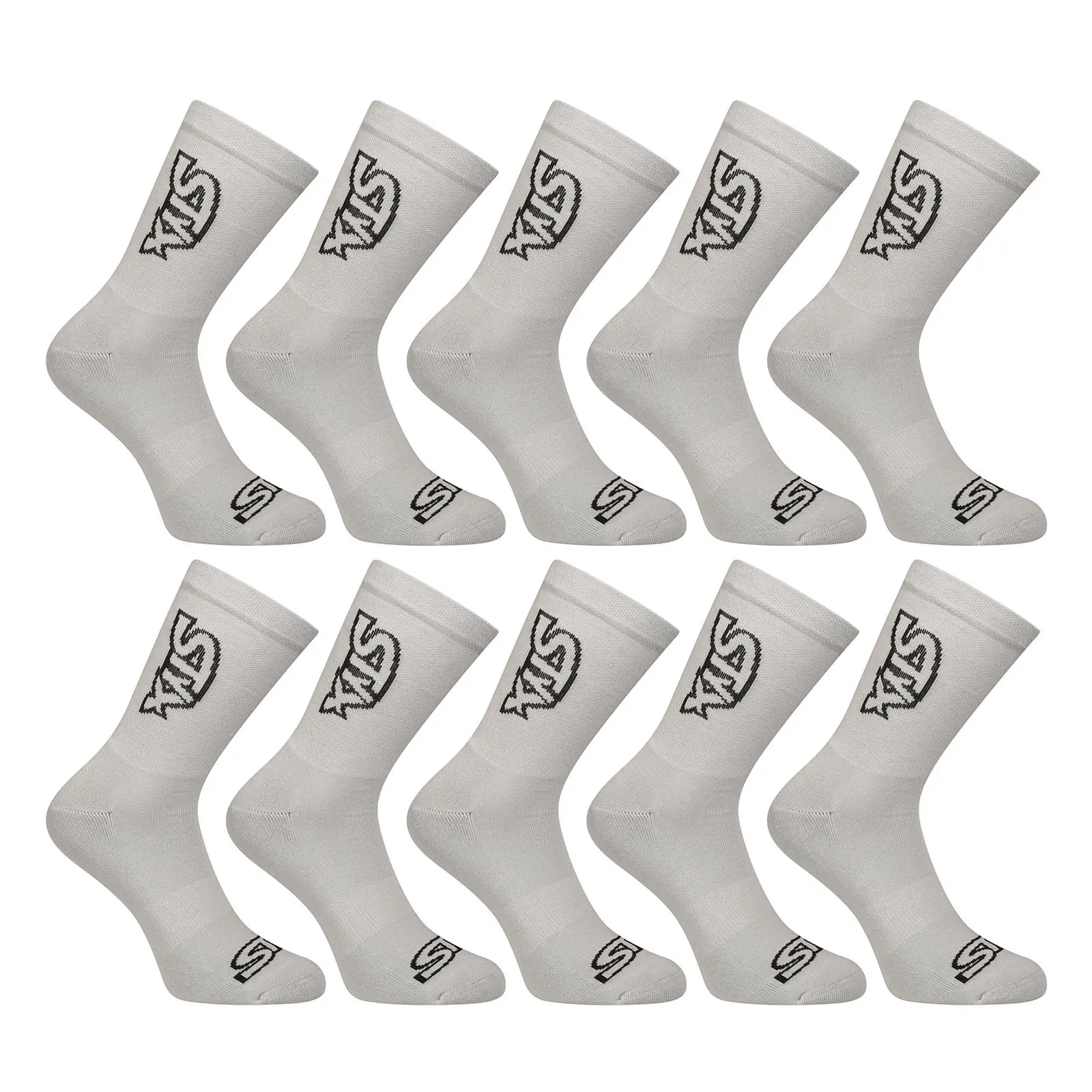 10PACK ponožky Styx vysoké šedé (10HV1062)