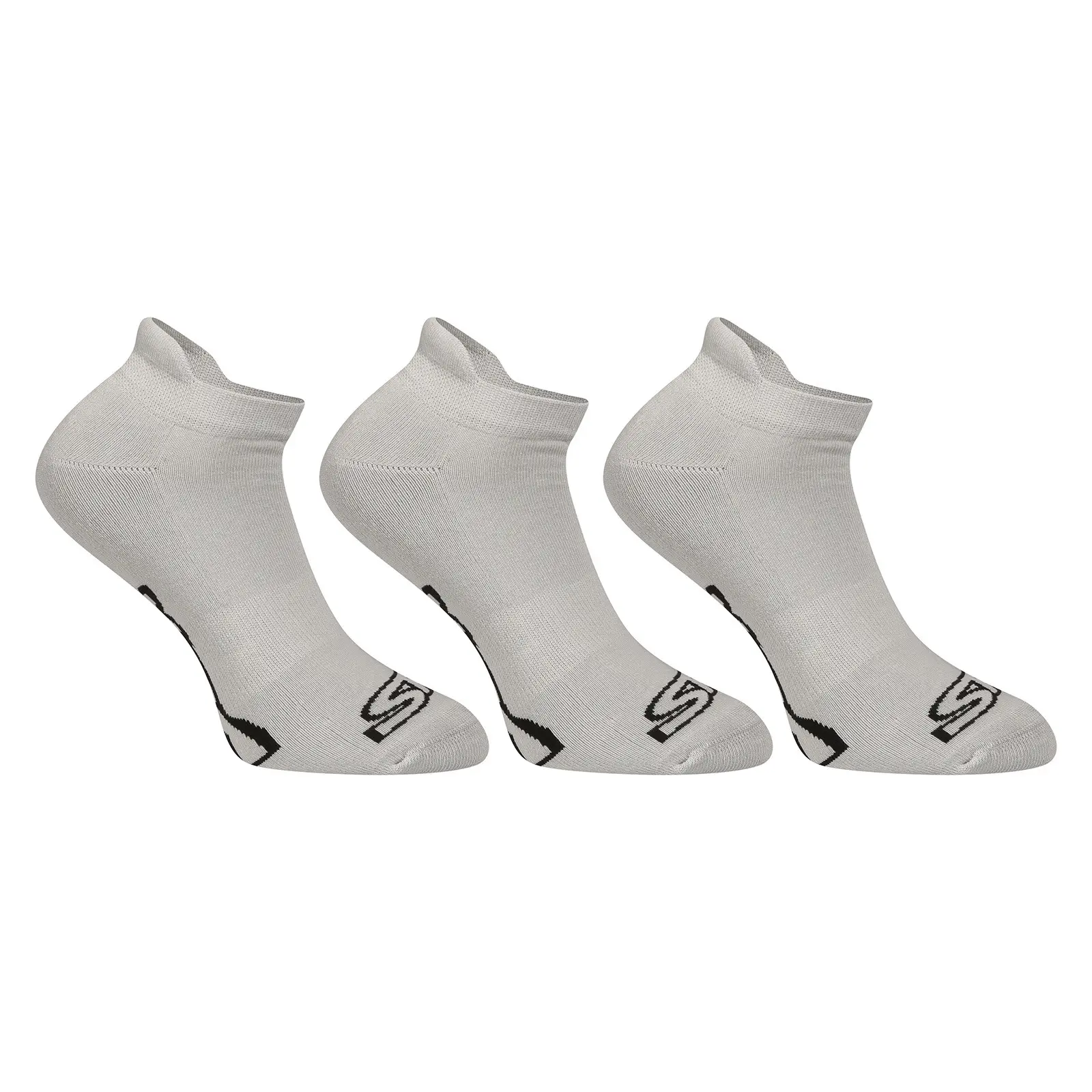 3PACK ponožky Styx nízké šedé (3HN1062)