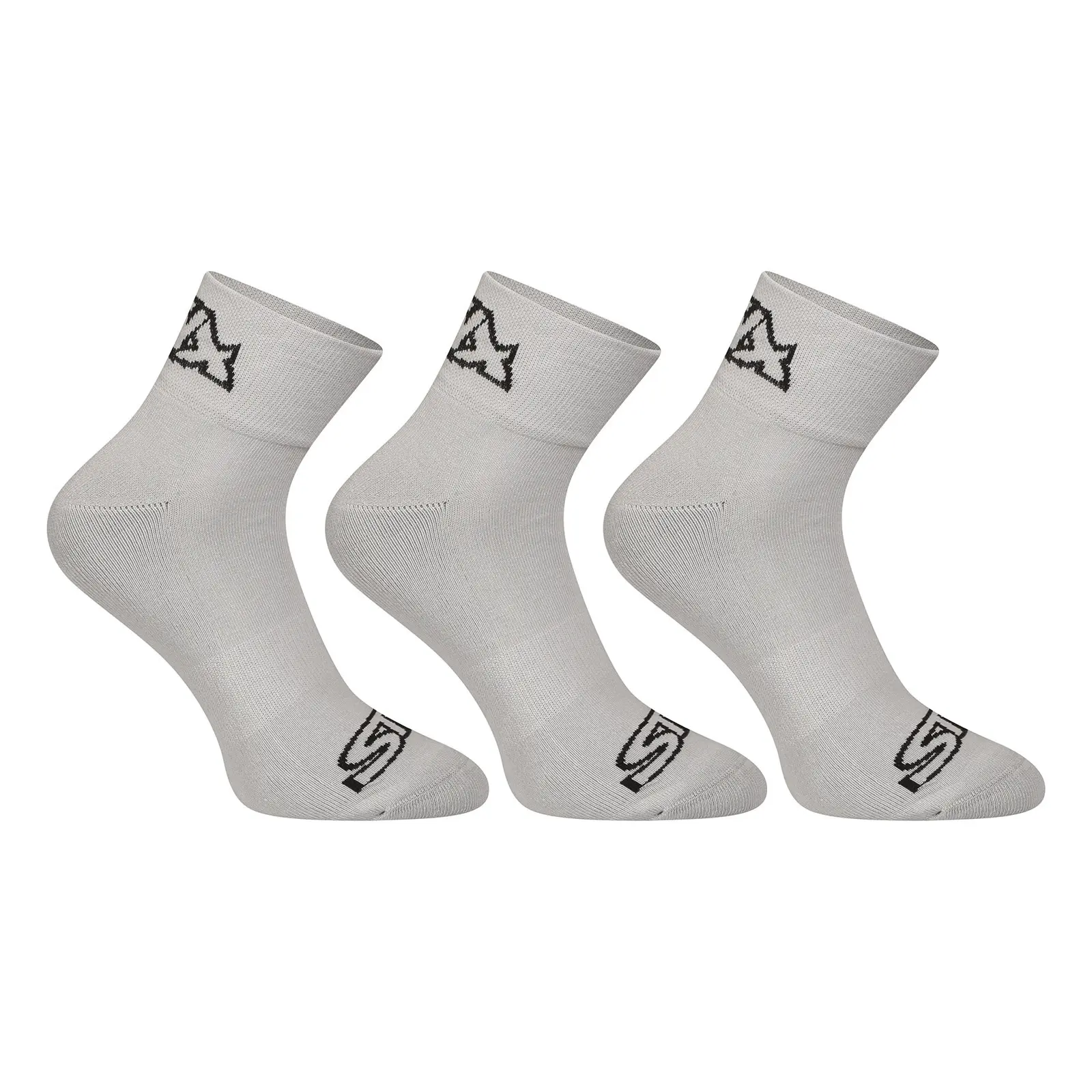 3PACK ponožky Styx kotníkové šedé (3HK1062)