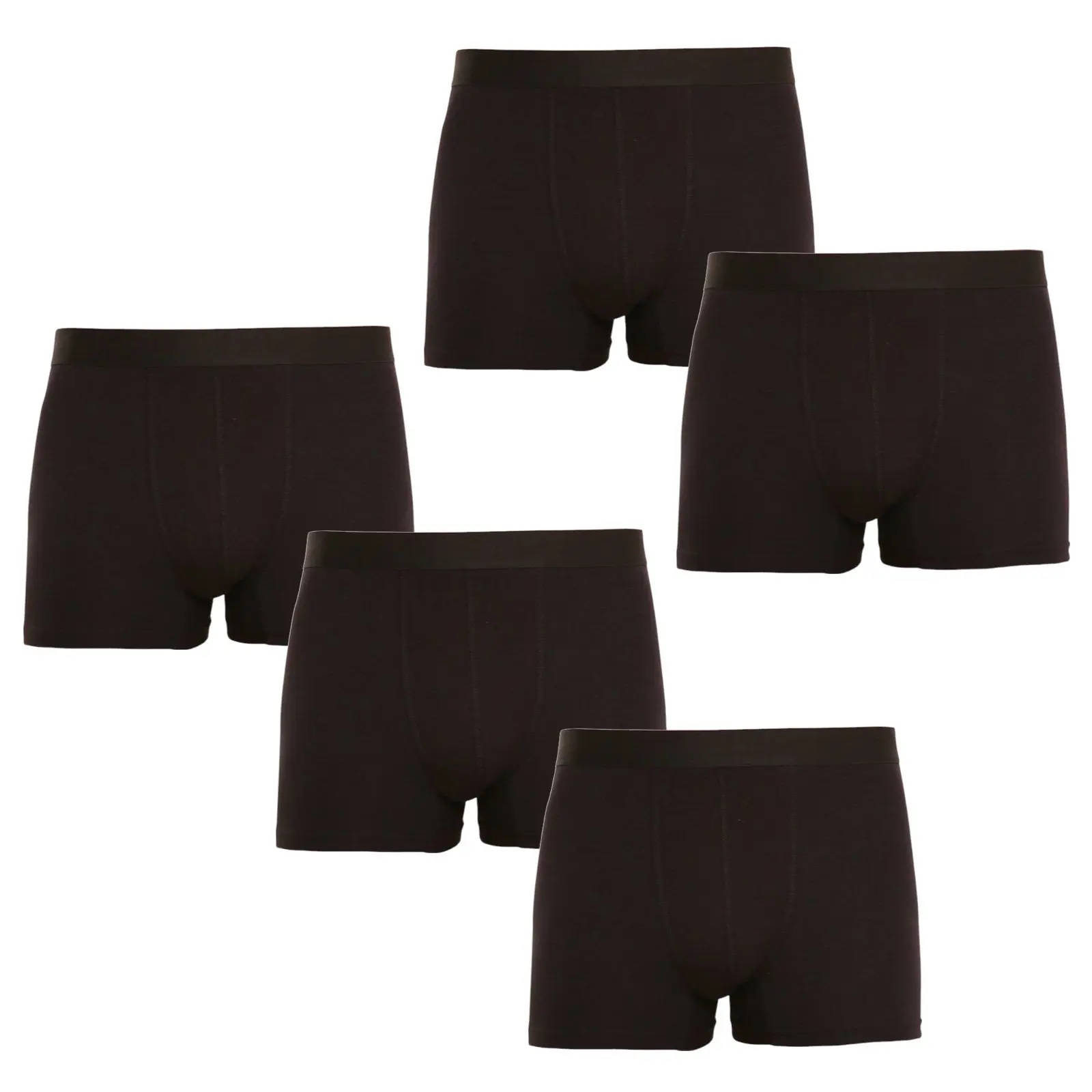 5PACK pánské boxerky Nedeto černé (5NB001)