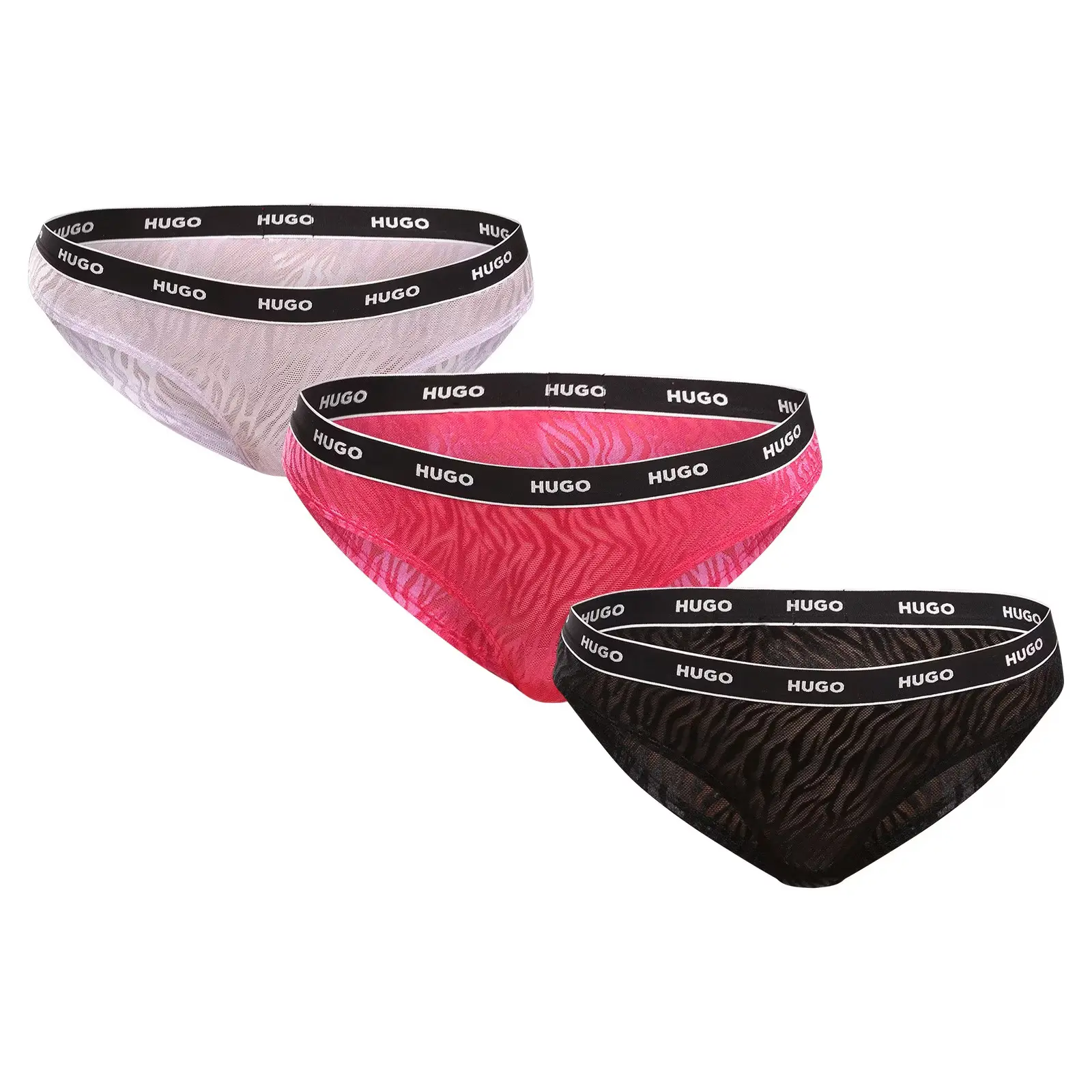3PACK dámské kalhotky HUGO vícebarevné (50523826 960) XXL