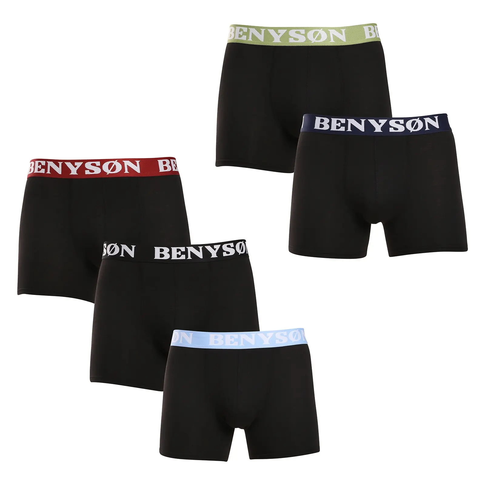 5PACK pánské boxerky Benysøn černé (4003) M, trenky / trenýrky