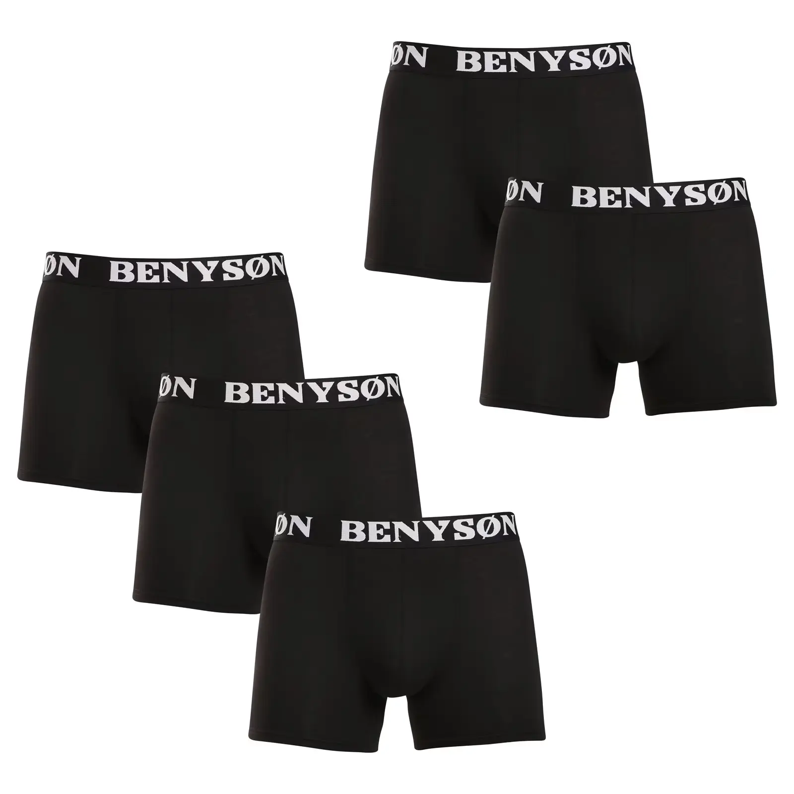 5PACK pánské boxerky Benysøn černé (4004)