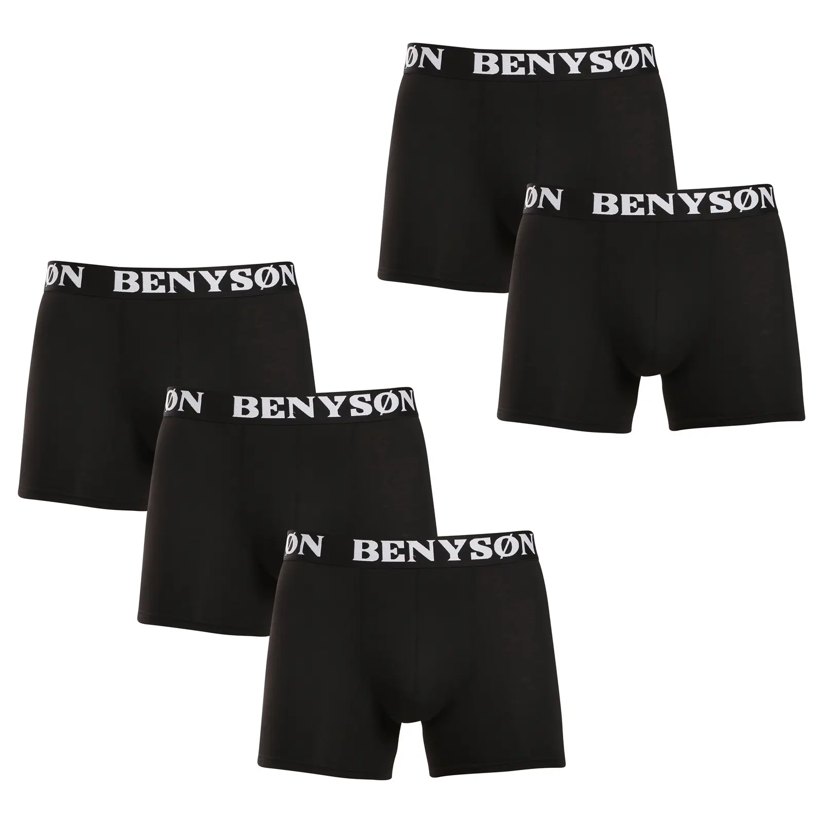 5PACK pánské boxerky Benysøn černé (4004)