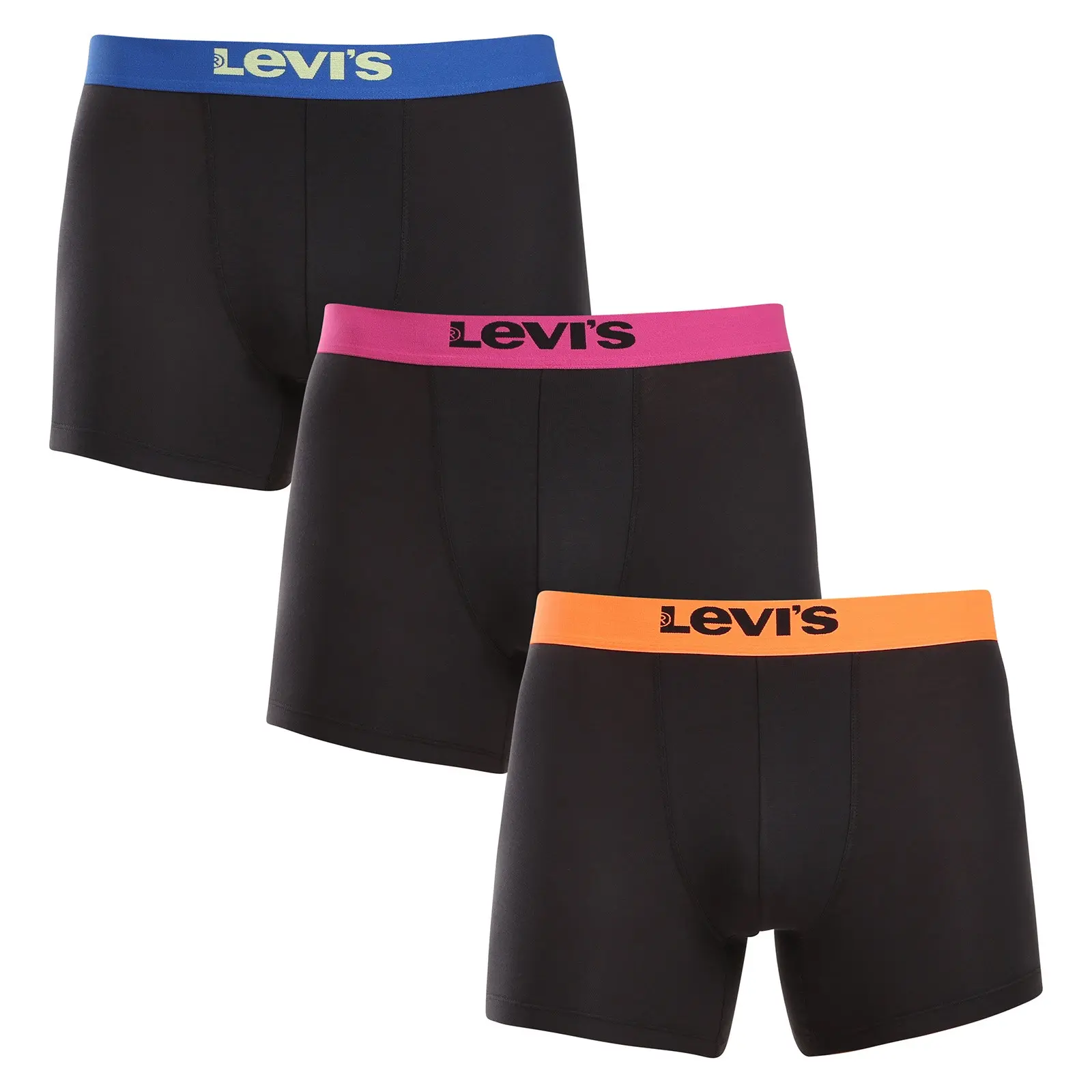 3PACK pánské boxerky Levis černé (701229547 001) M, trenky / trenýrky