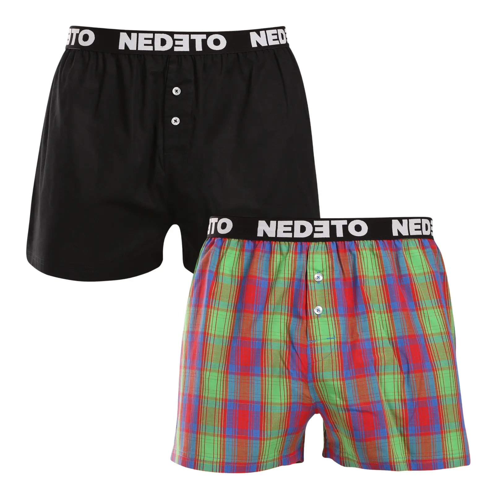 2PACK pánské trenky Nedeto vícebarevné (2NTC003)