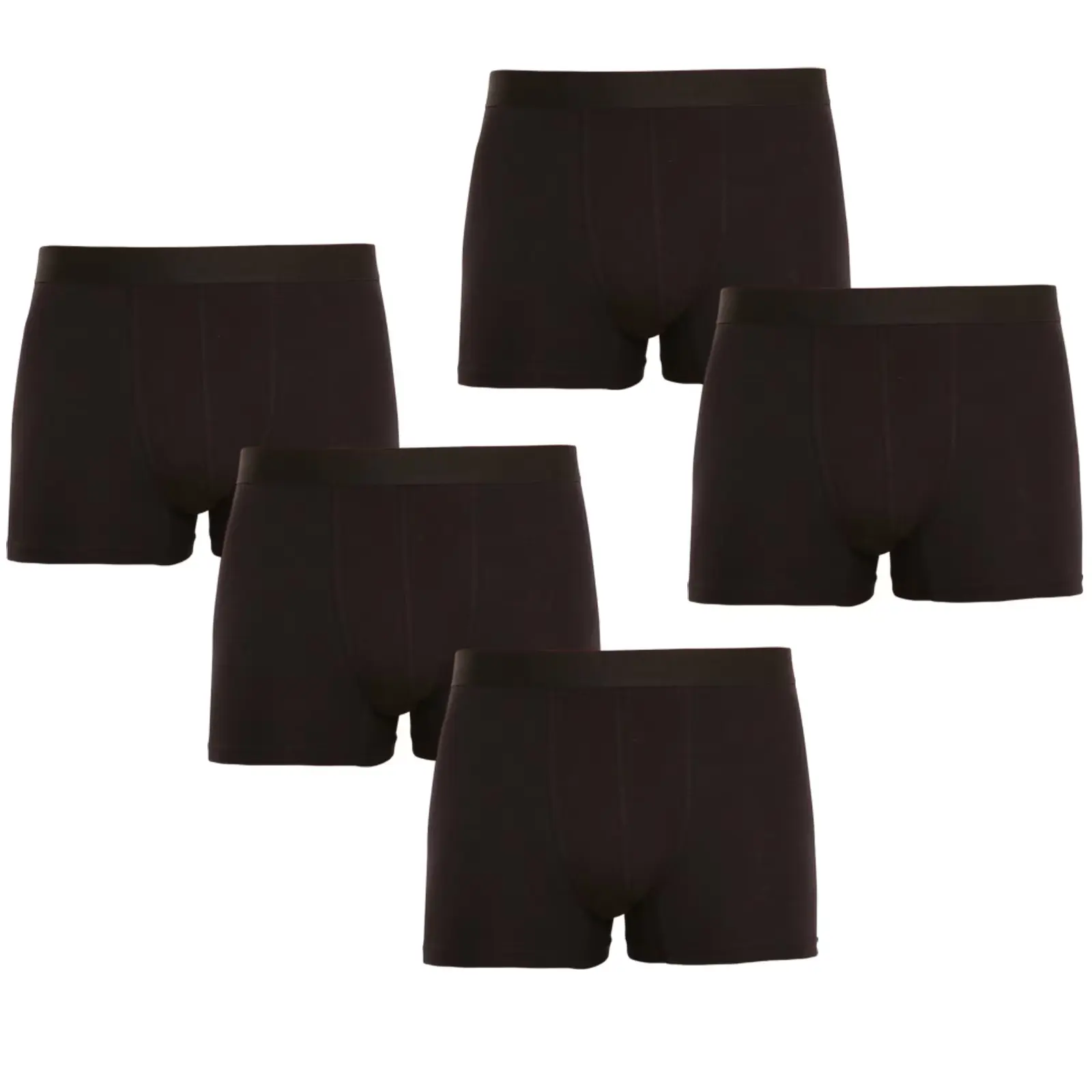 5PACK pánské boxerky Nedeto černé (5NDTB001)