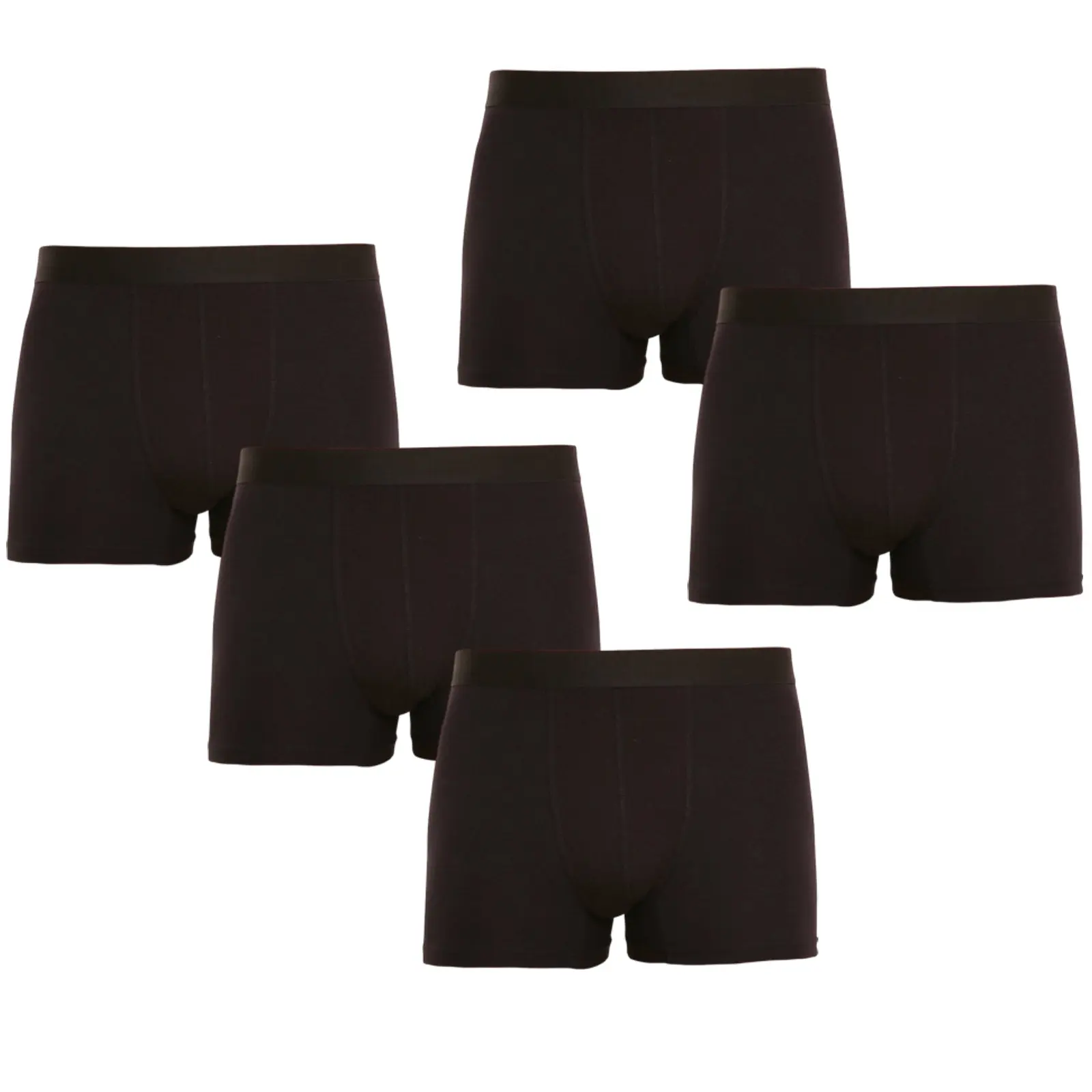 5PACK pánské boxerky Nedeto černé (5NDTB001)
