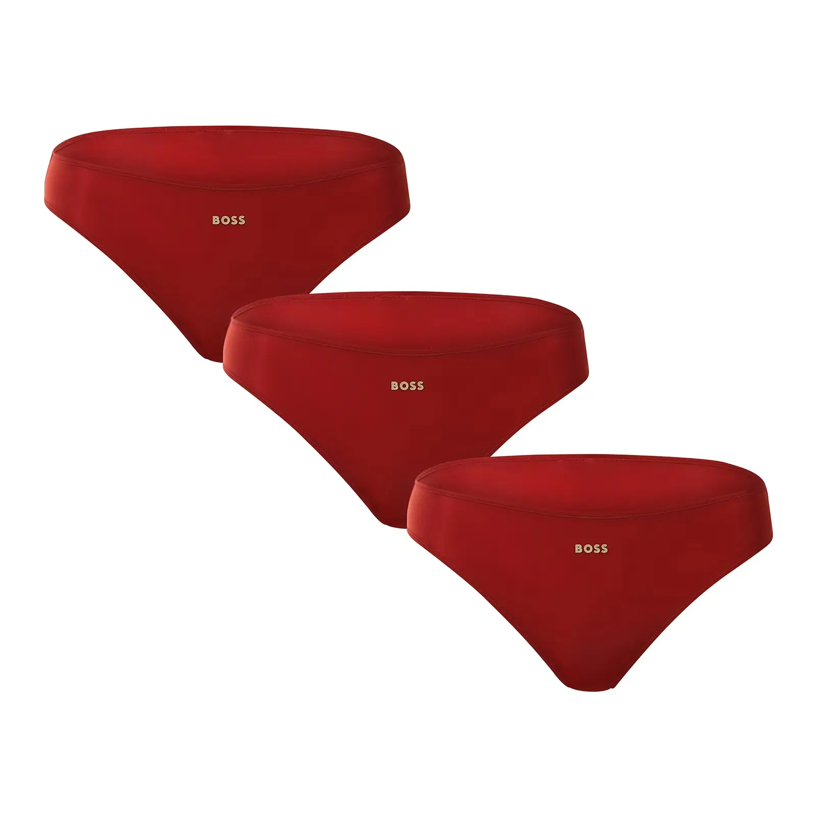 3PACK dámské kalhotky BOSS červené (50527245 610)