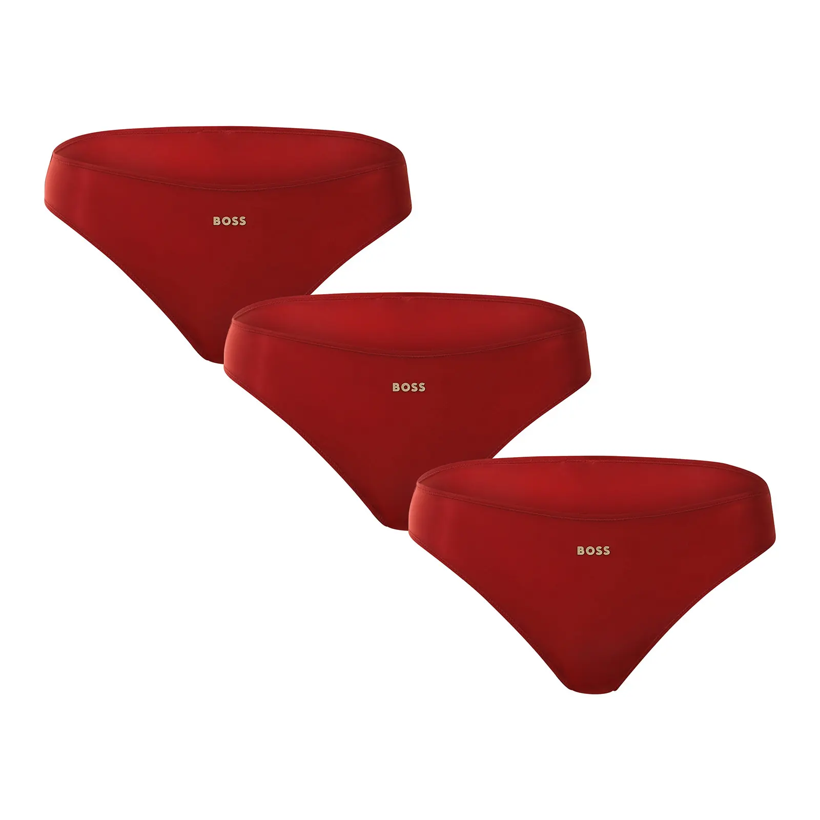 3PACK dámské kalhotky BOSS červené (50527245 610)