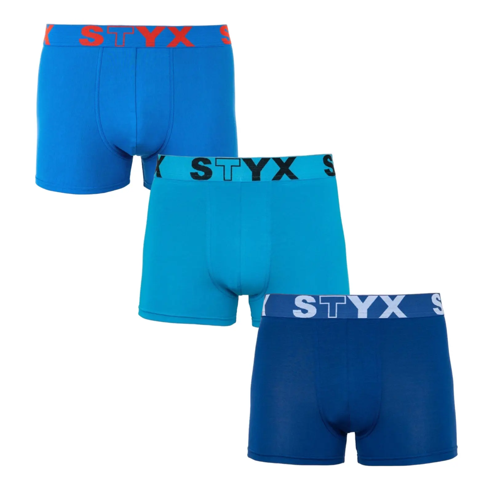 3PACK pánské boxerky Styx sportovní guma modré (G9676869) XXL, trenky / trenýrky