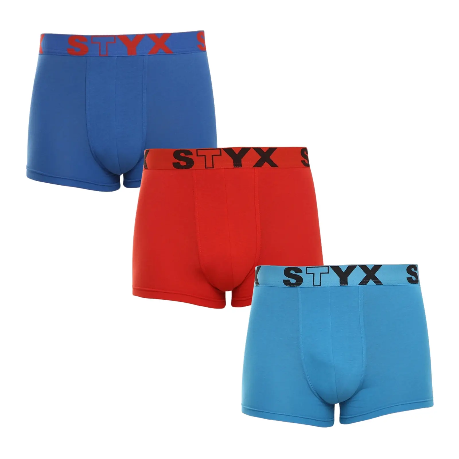 3PACK pánské boxerky Styx sportovní guma vícebarevné (G9676964) L, trenky / trenýrky