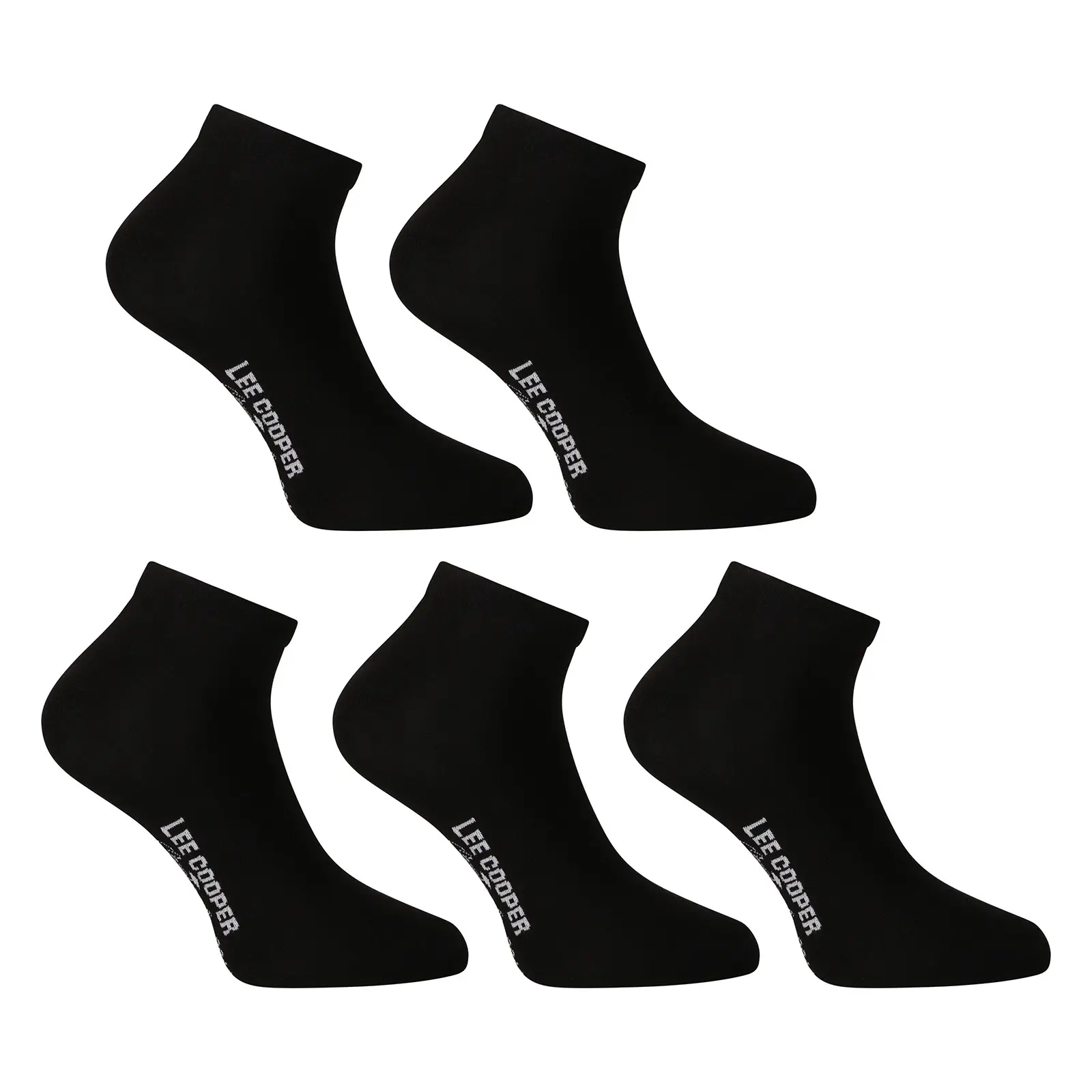 5PACK ponožky Lee Cooper nízké černé (PO41031) S