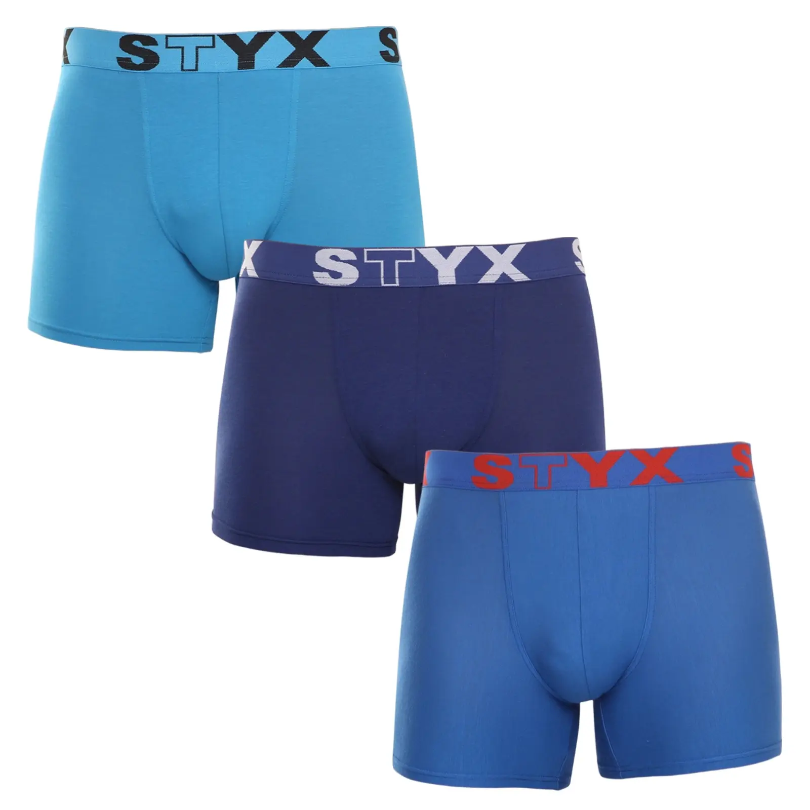 3PACK pánské boxerky Styx long sportovní guma modré (U9676869) M, trenky / trenýrky