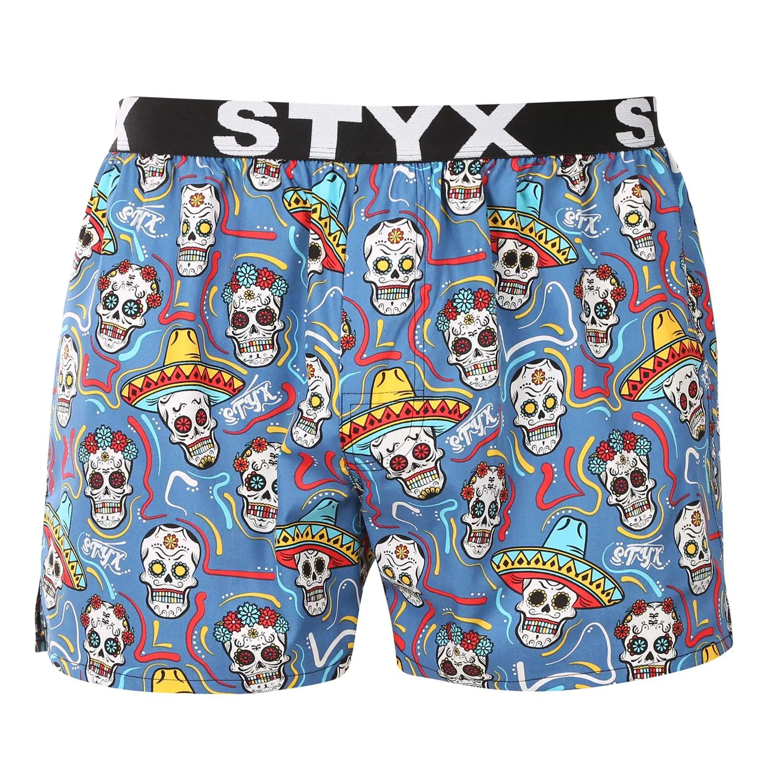 Pánské trenky Styx art sportovní guma lebky (B1856)