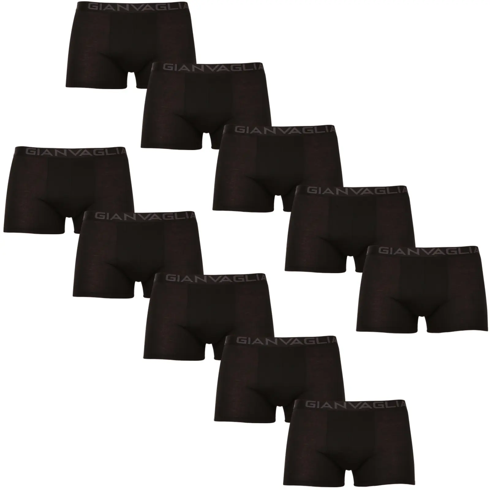 10PACK pánské boxerky Gianvaglia černé (023) M, trenky / trenýrky