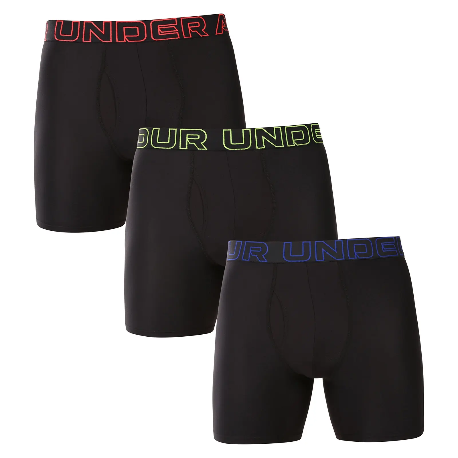 Under Armour Pánské boxerky UNDER ARMOUR PERFORMANCE TECH- SOLID 6in 3PK XXXXL 1383878-005