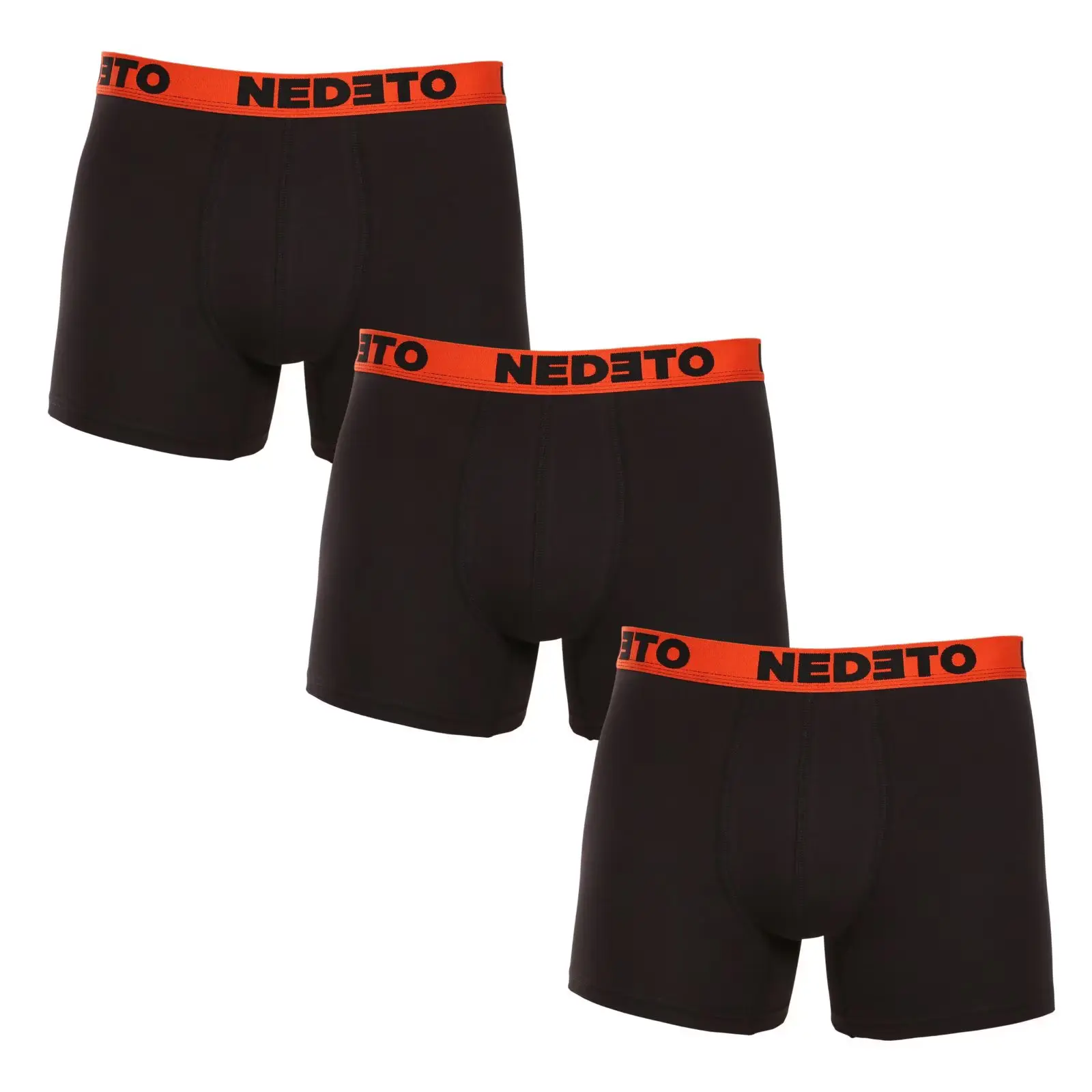 3PACK pánské boxerky Nedeto černé (3NBC3)