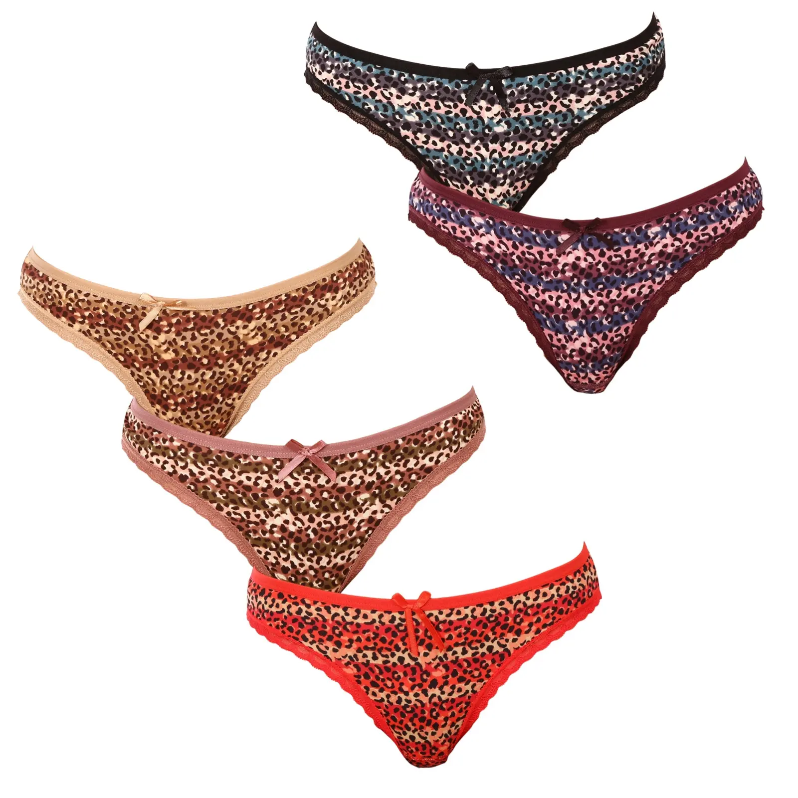 5PACK dámská tanga Fine woman vícebarevná (807)