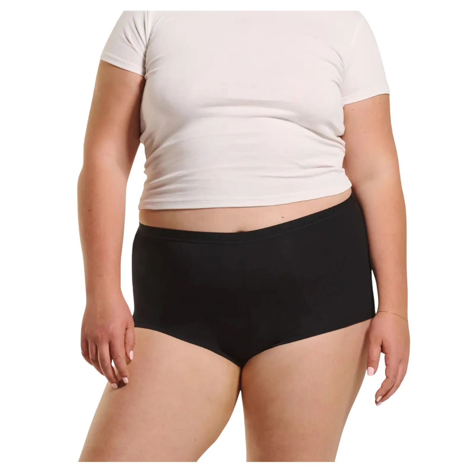 Menstruační kalhotky Love Luna černé Cotton Shortie (LLUWCPSH) S