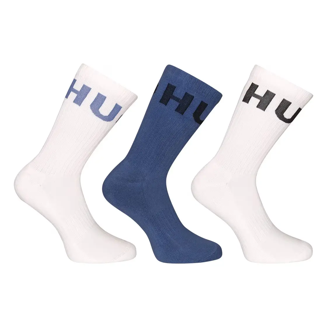 3PACK ponožky HUGO vysoké vícebarevné (50531517 422)