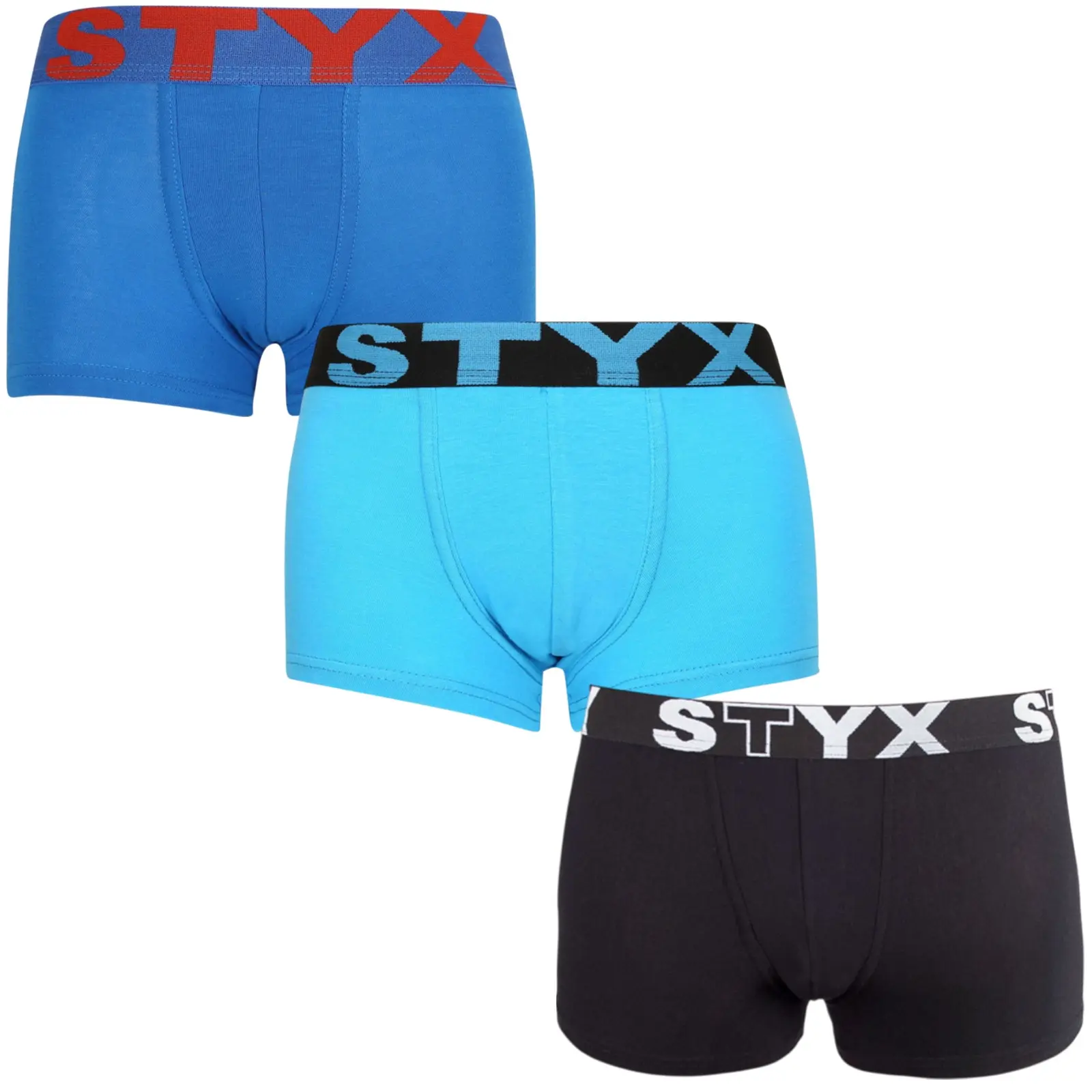 3PACK dětské boxerky Styx sportovní guma vícebarevné (3GJ09079)
