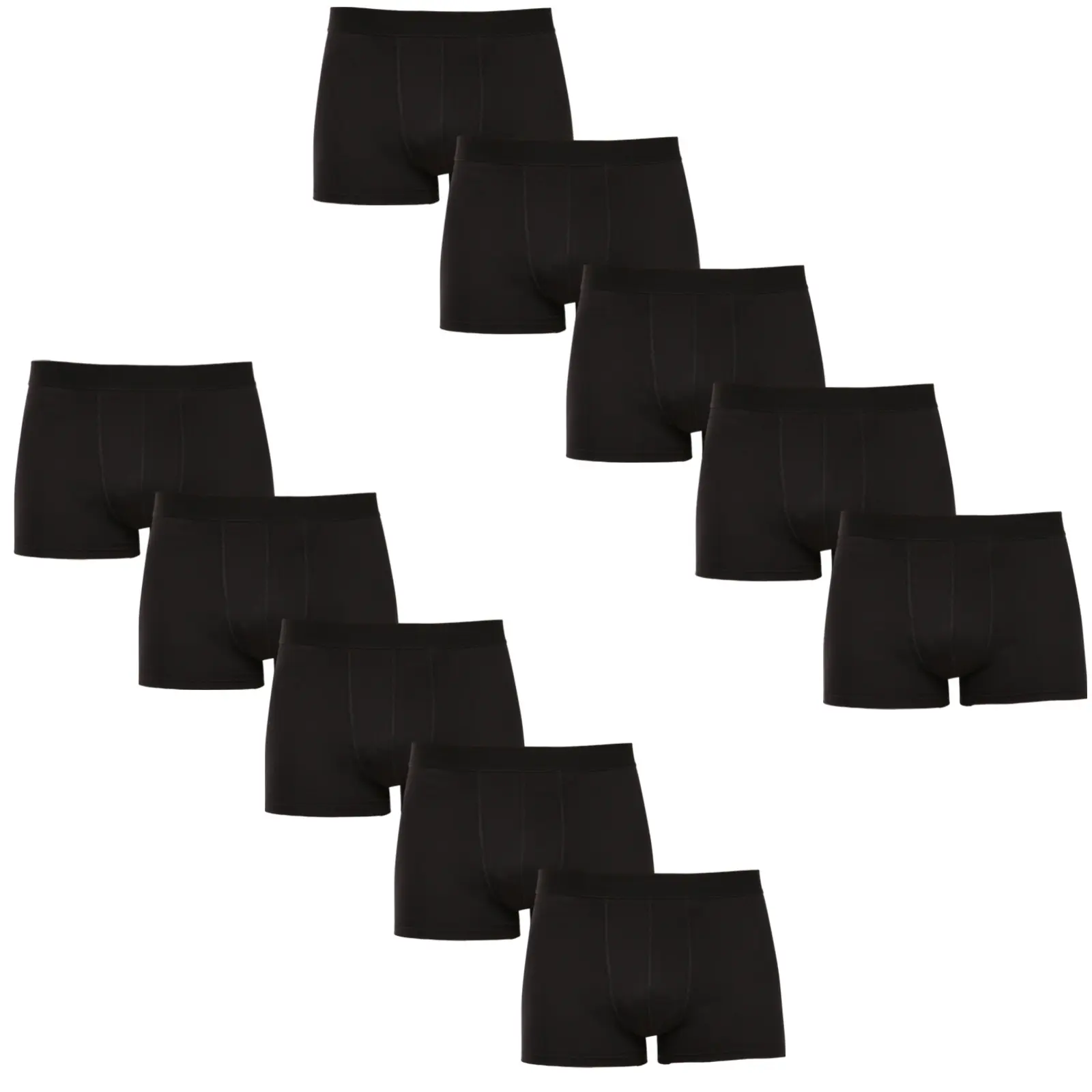 10PACK (8+2 zdarma) pánské boxerky Nedeto basic černé (10NFC1)