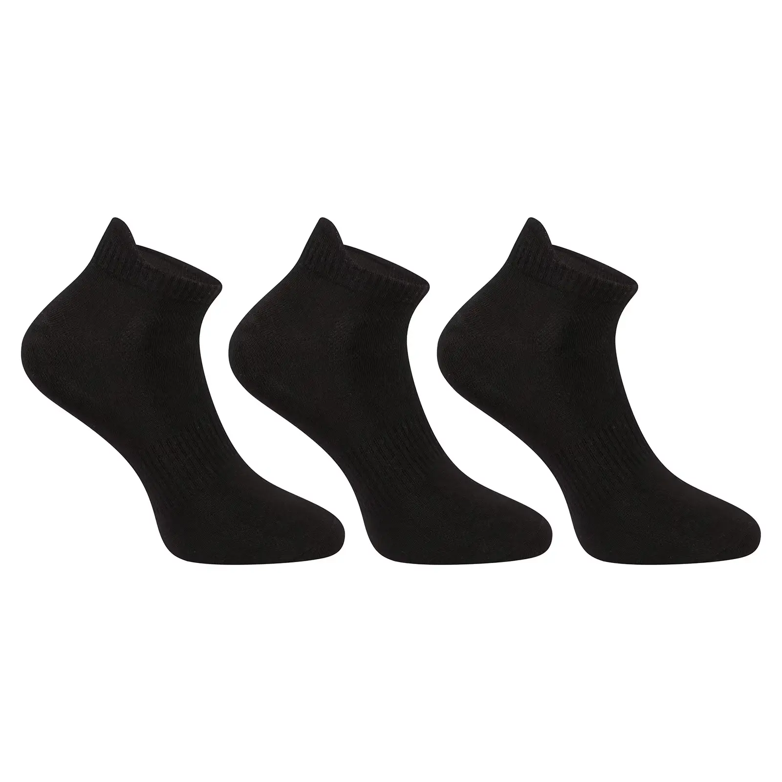 3PACK ponožky Benysøn nízké černé (B-6051)