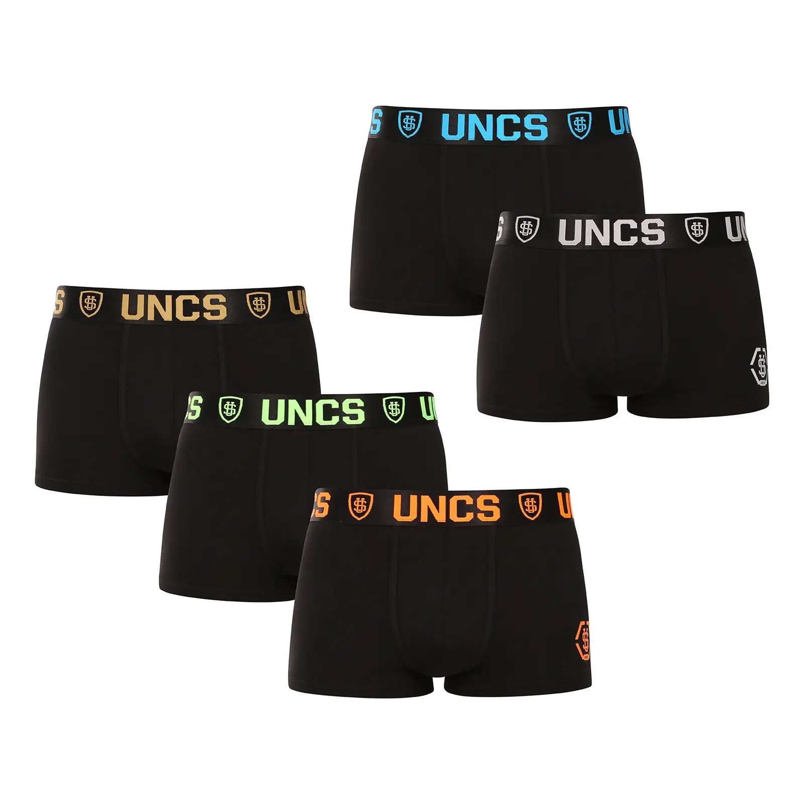 5PACK pánské boxerky UNCS černé (24Z287PSPP)
