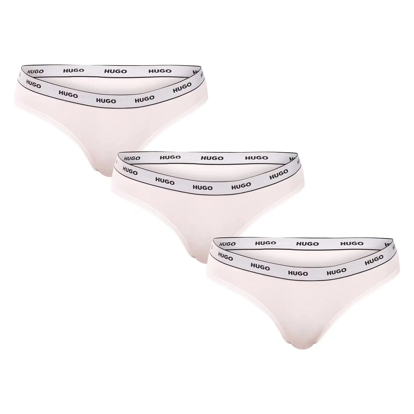 3PACK dámské kalhotky HUGO bílé (50545694 100)