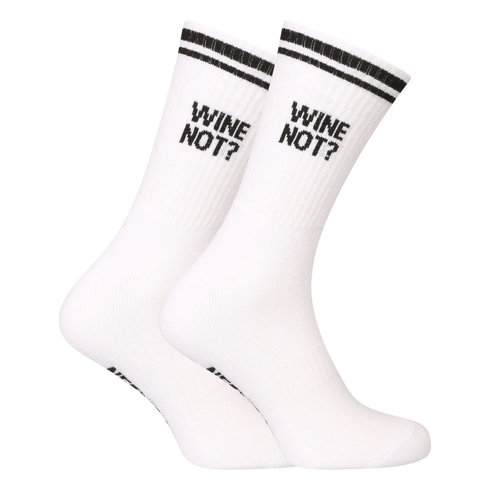 Ponožky Nedeto sportovní vysoké Wine not? bílé (1NOBT1)