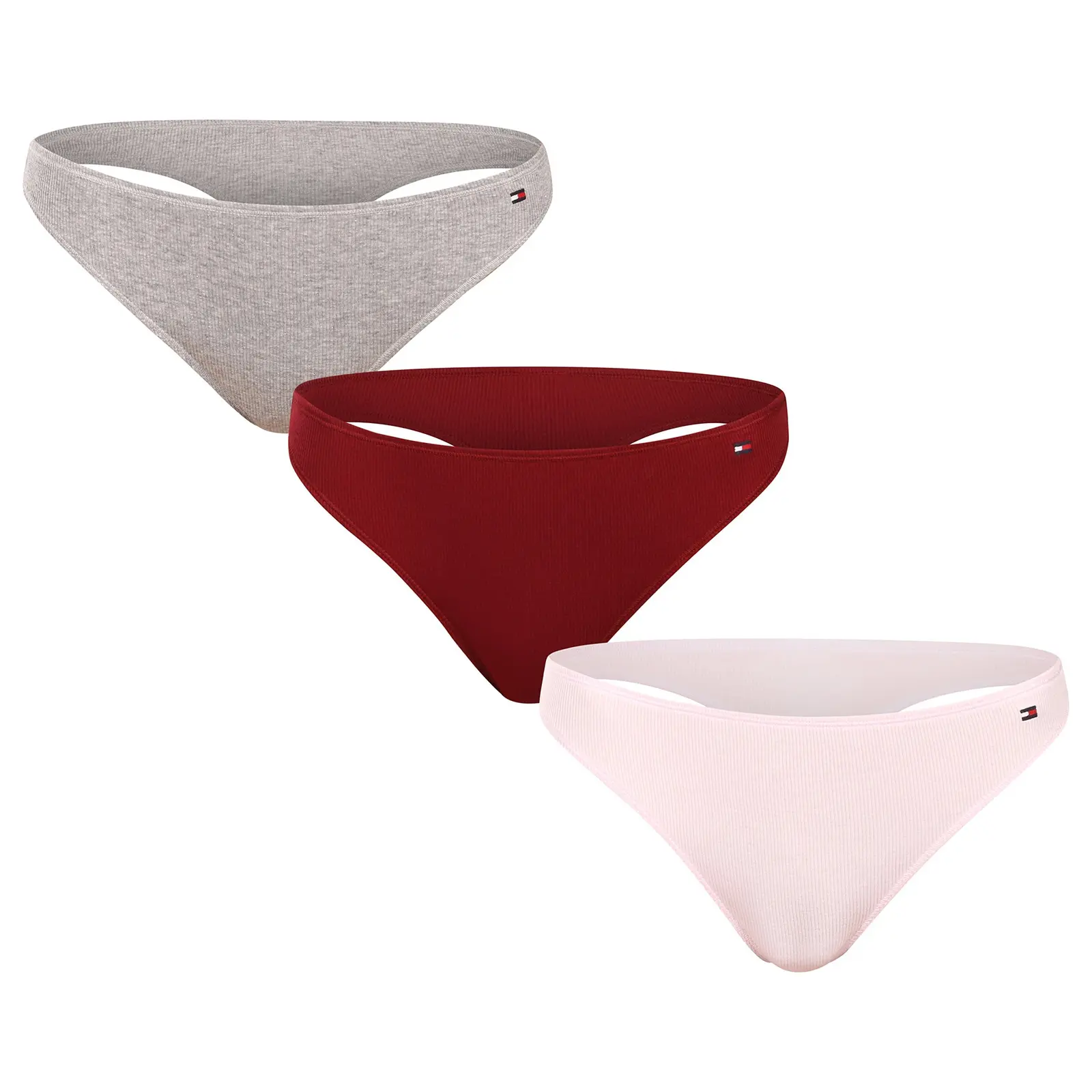 3PACK dámská tanga Tommy Hilfiger vícebarevná (UW0UW06129 0WT)