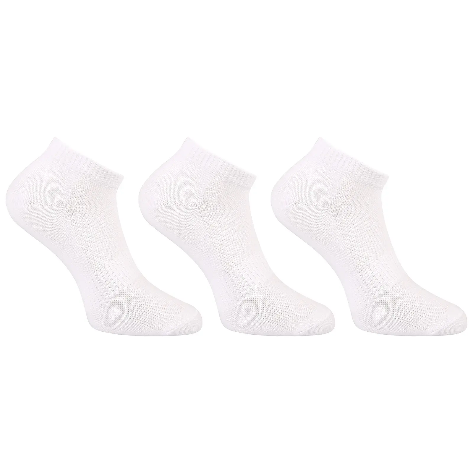 3PACK ponožky Benysøn kotníkové bílé (B-6102)