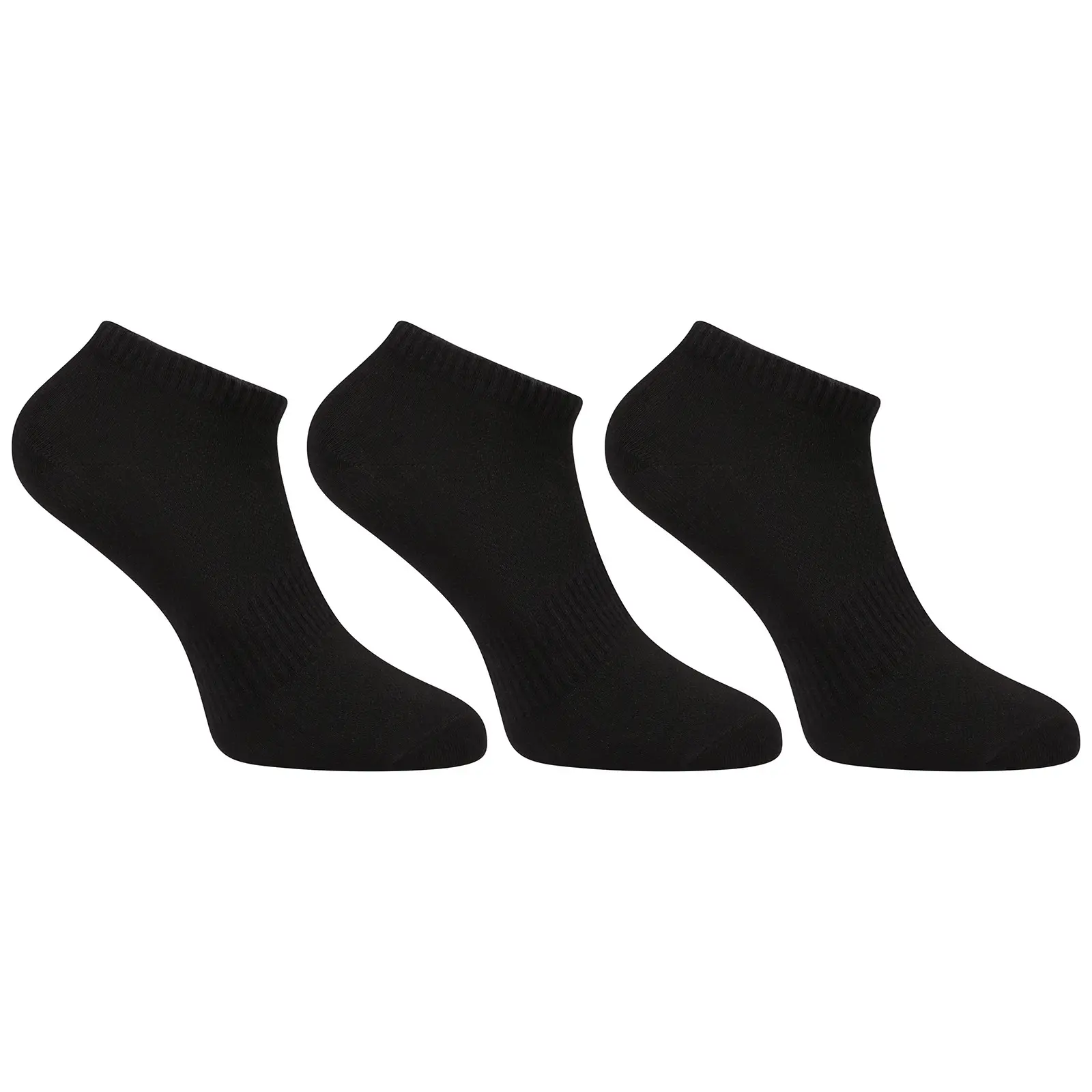 3PACK ponožky Benysøn kotníkové černé (B-6101)