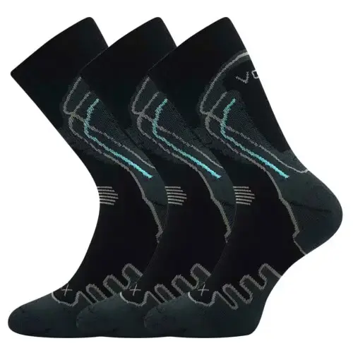 3PACK ponožky VoXX trekingové černé (Limit) S