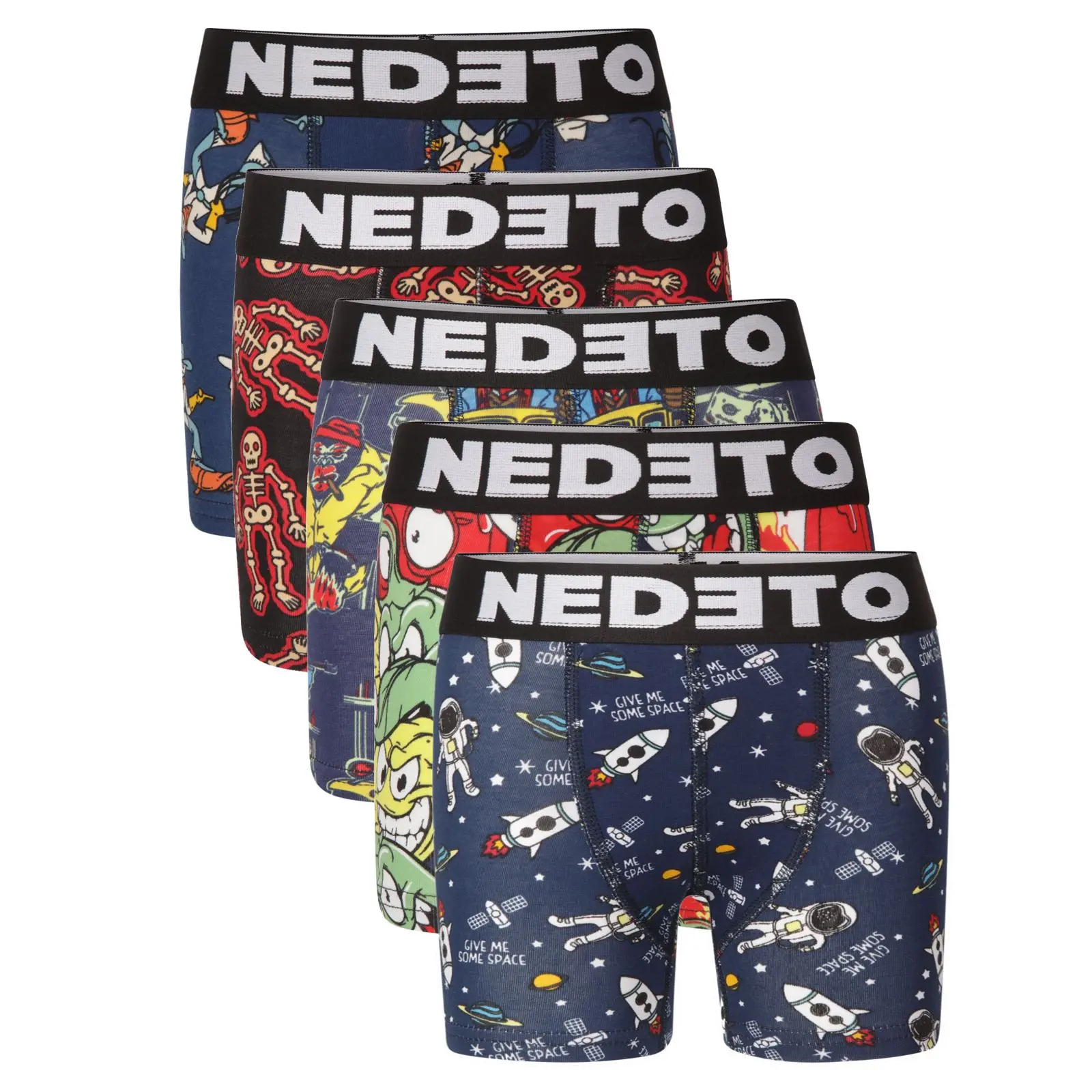 5PACK dětské boxerky Nedeto vícebarevné (5NBDV2)