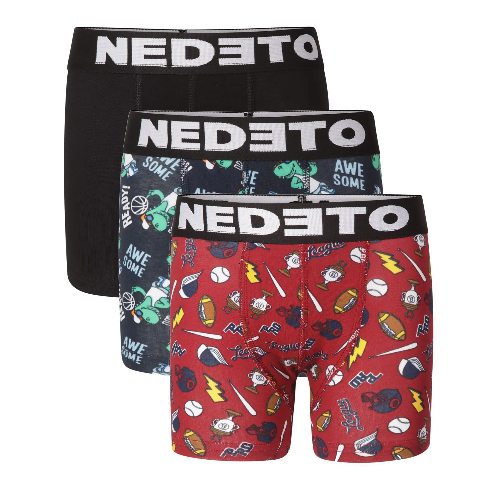 3PACK dětské boxerky Nedeto vícebarevné (3NBDV1)