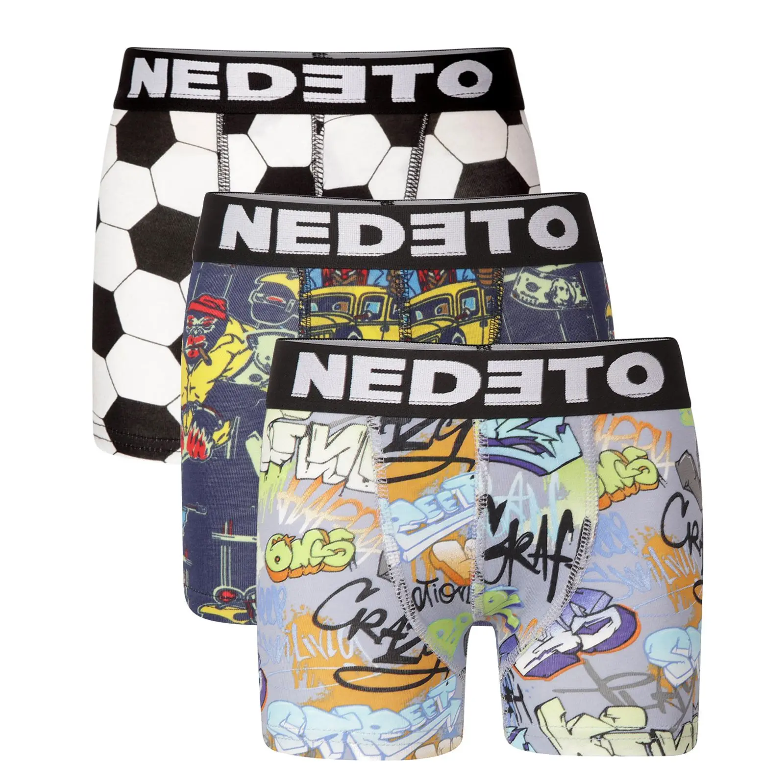 3PACK dětské boxerky Nedeto vícebarevné (3NBDV2)