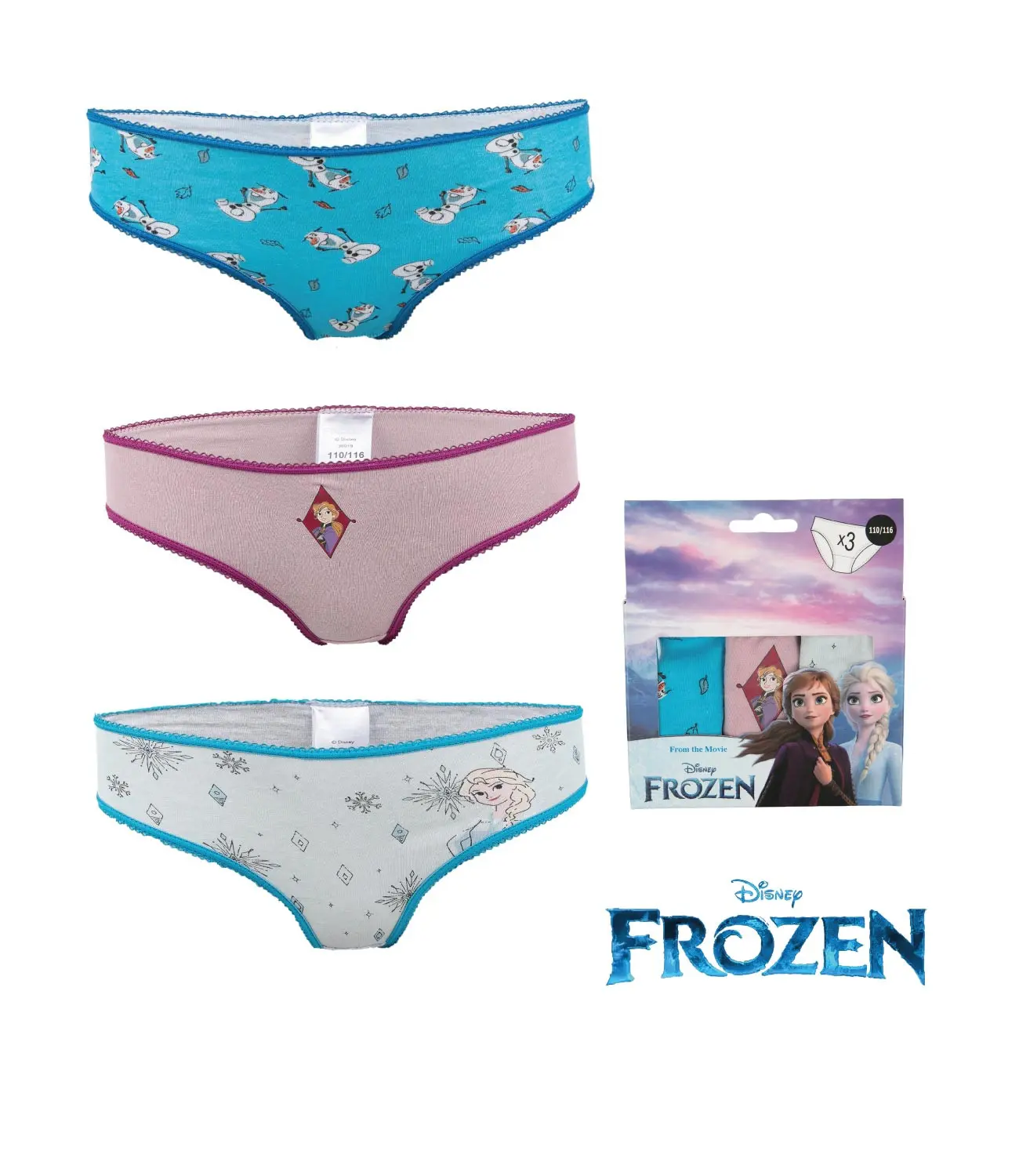 3PACK dívčí kalhotky Frozen vícebarevné (38019)