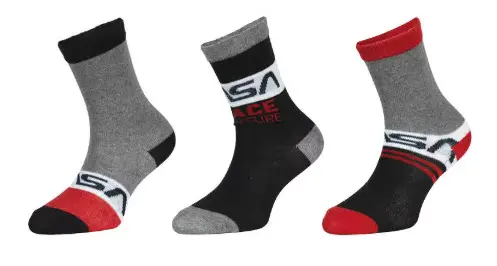 3PACK dětské ponožky NASA vícebarevné (39133/red)