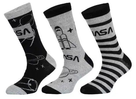 3PACK dětské ponožky NASA vícebarevné (39269/grey)